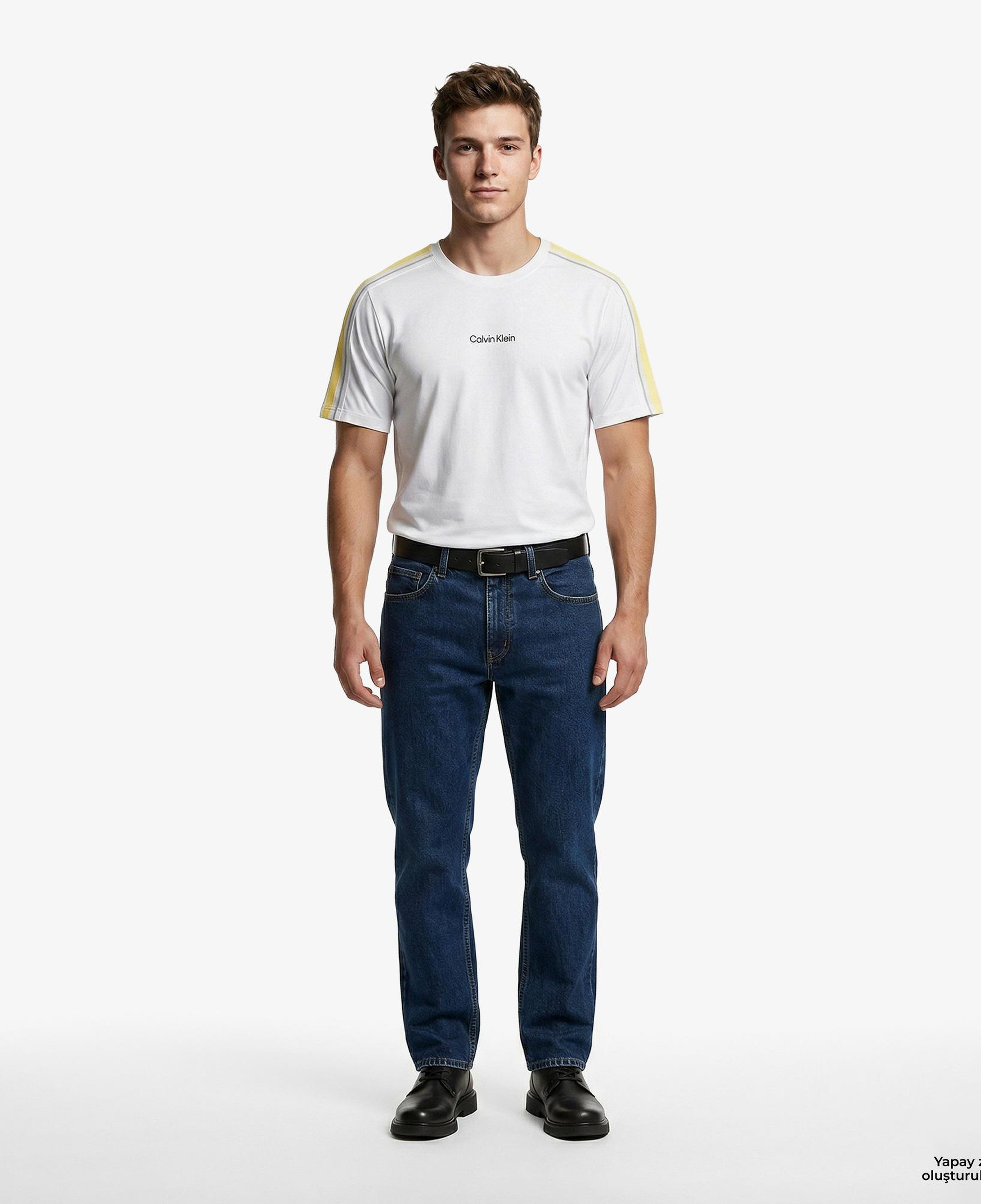 Calvin Klein Tape Erkek Beyaz T-Shirt