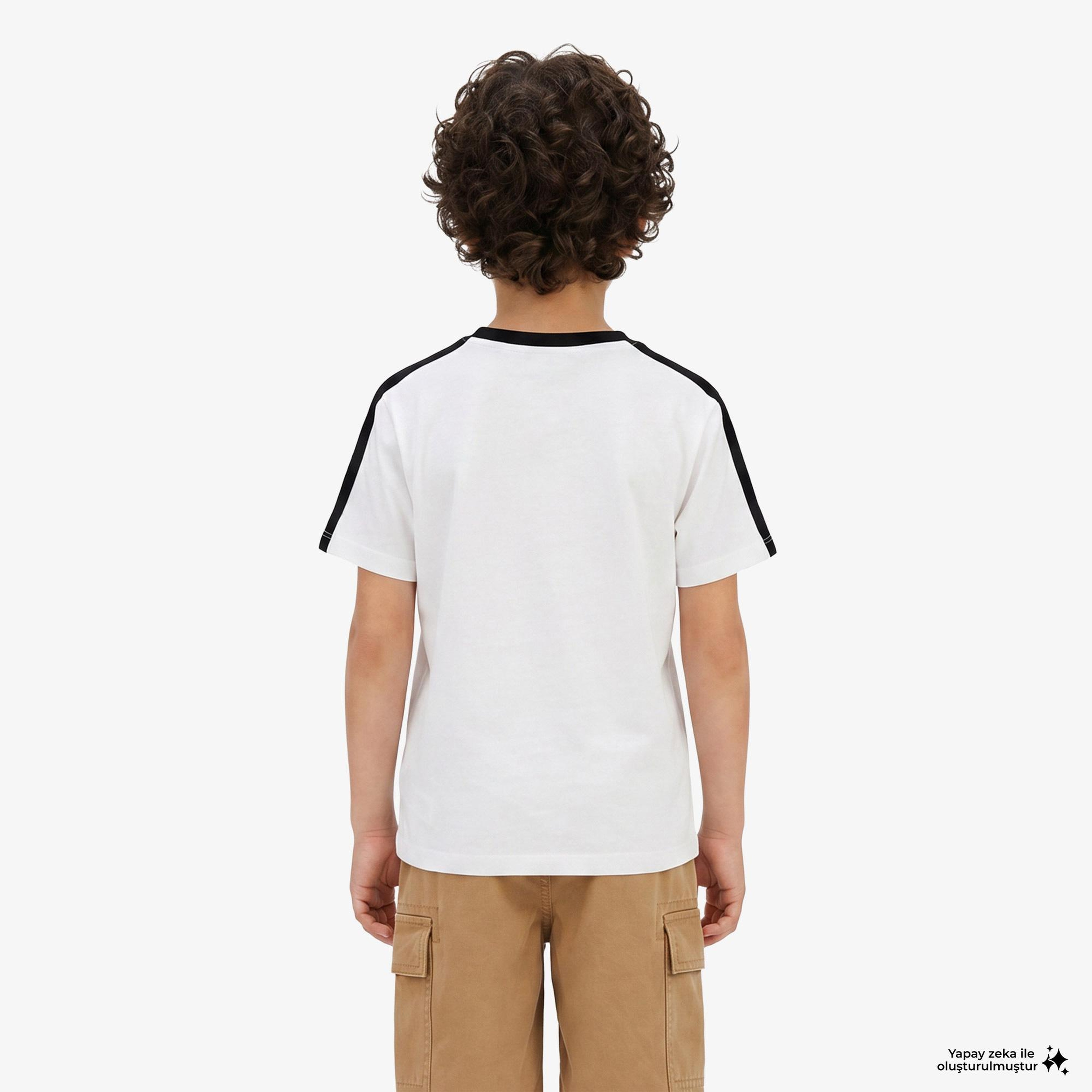 Calvin Klein Taping Çocuk Beyaz T-Shirt