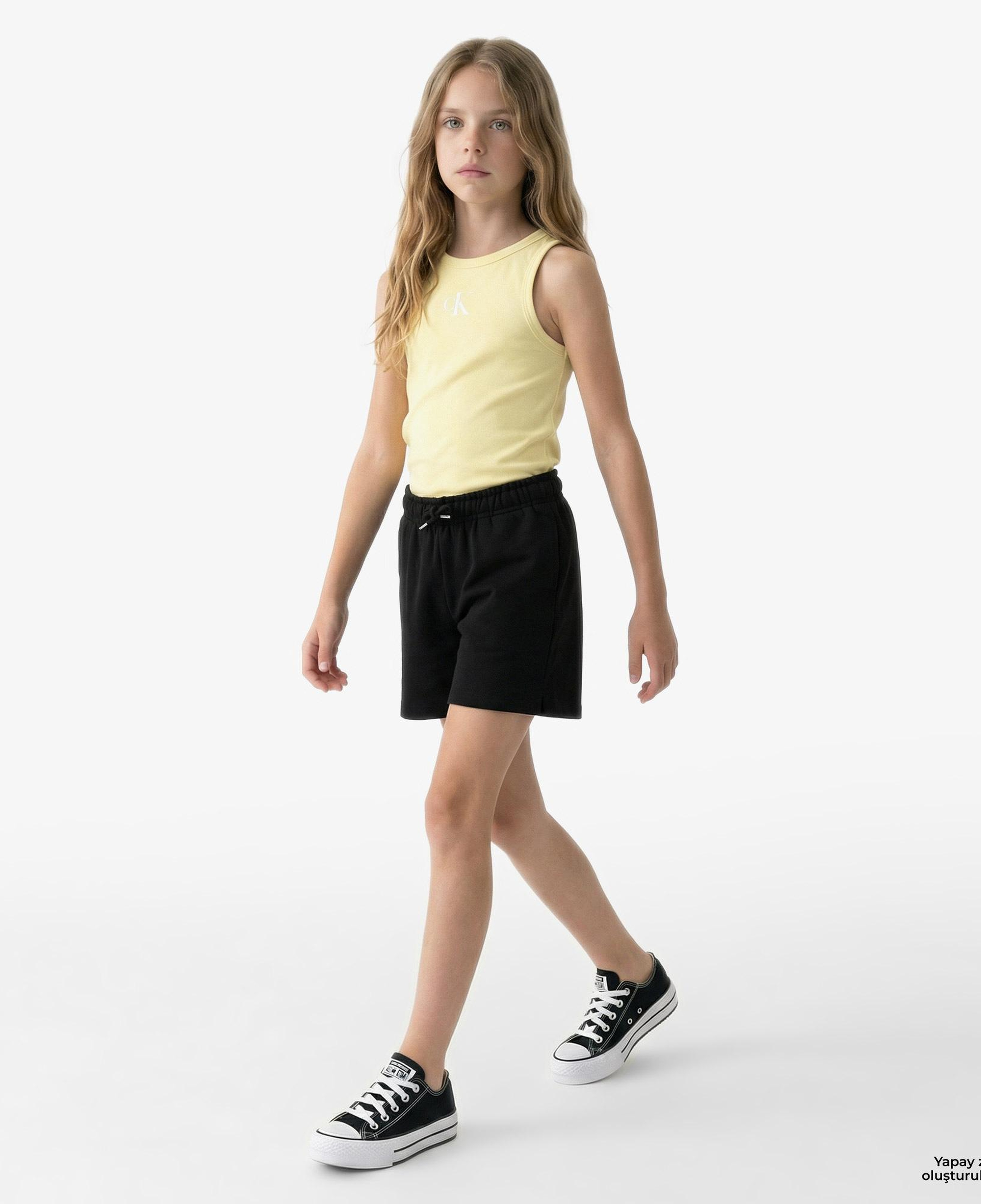 Calvin Klein Logo Çocuk Sarı Kolsuz T-Shirt