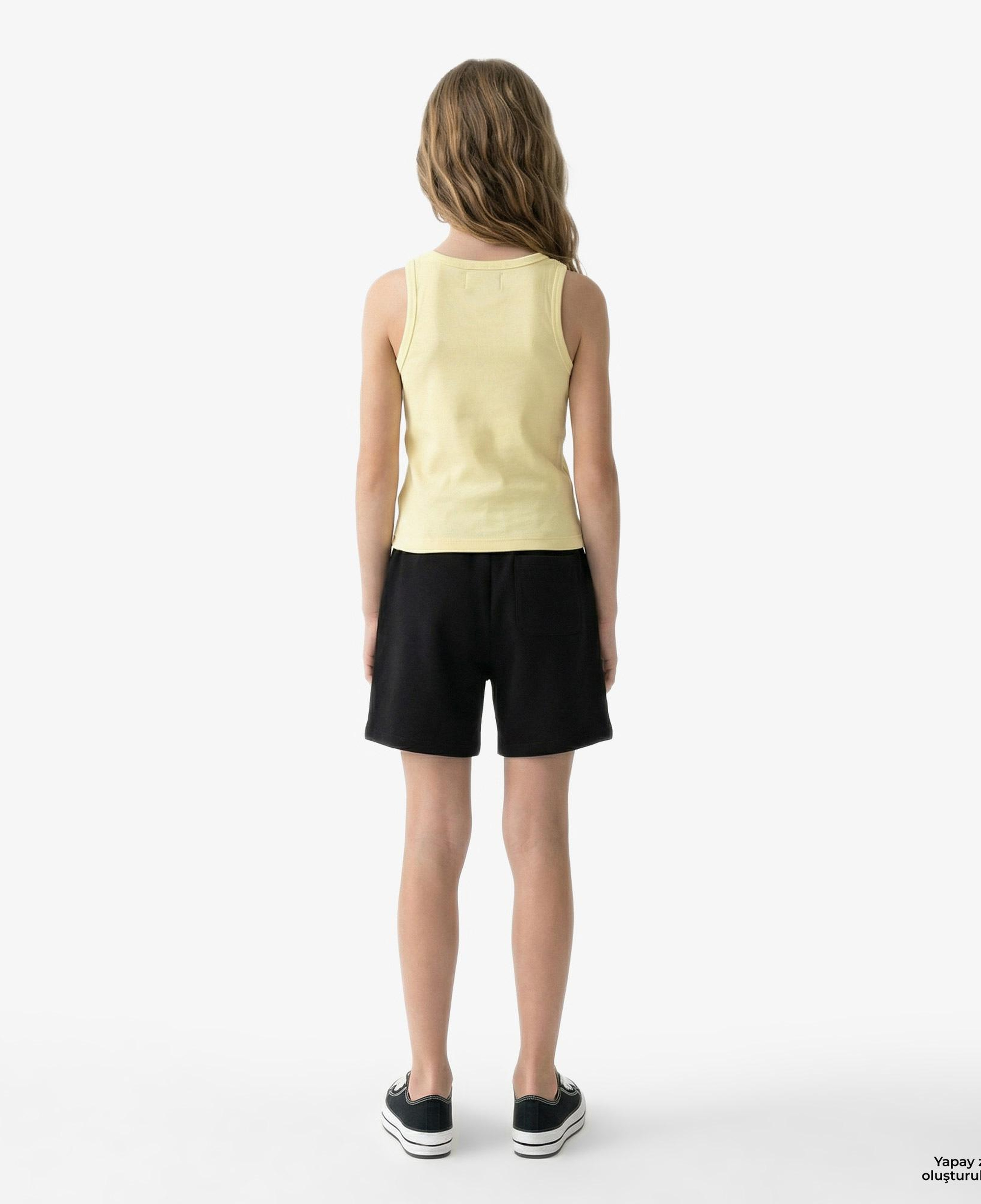 Calvin Klein Logo Çocuk Sarı Kolsuz T-Shirt