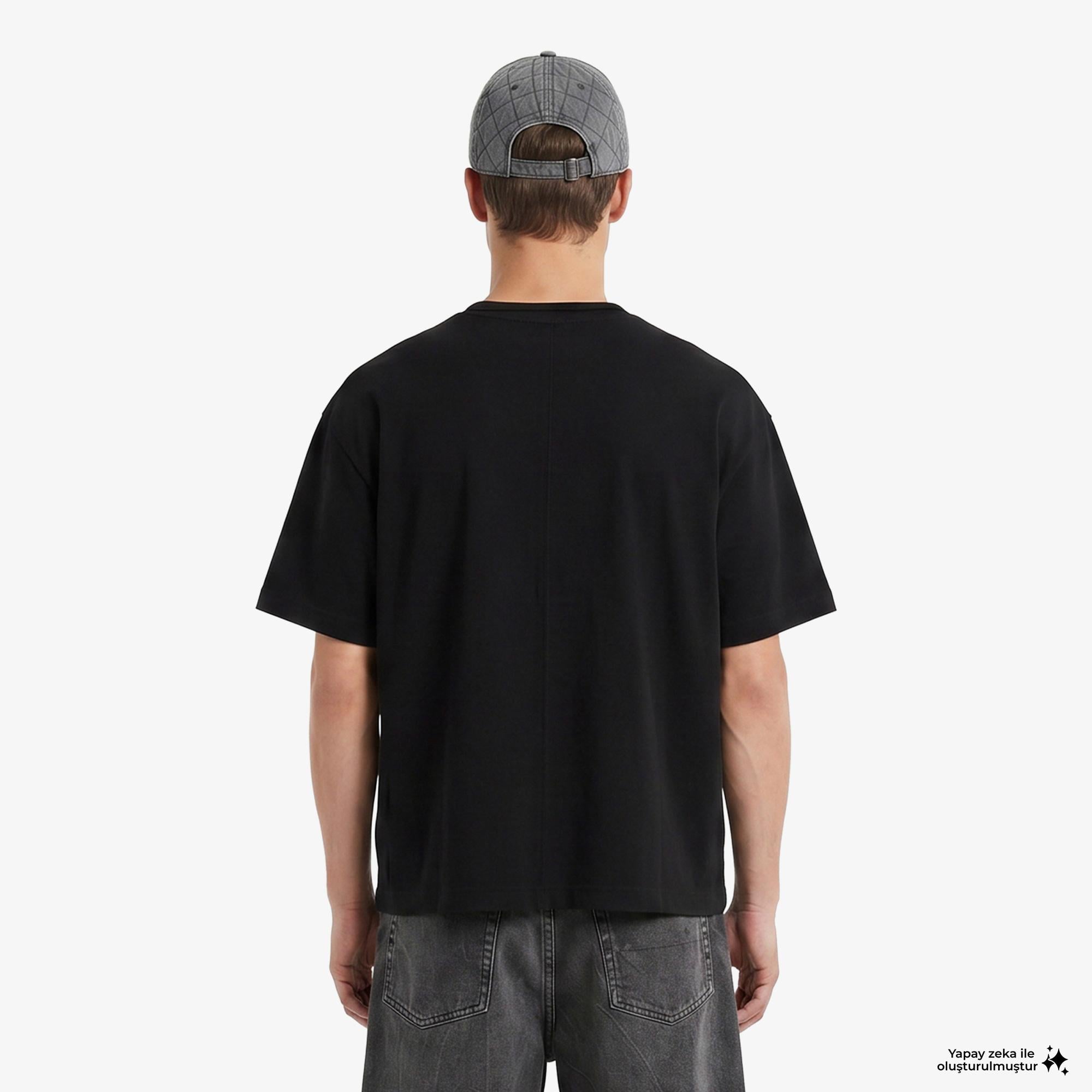 Calvin Klein Relaxed Premium Ringer Erkek Siyah T-Shirt