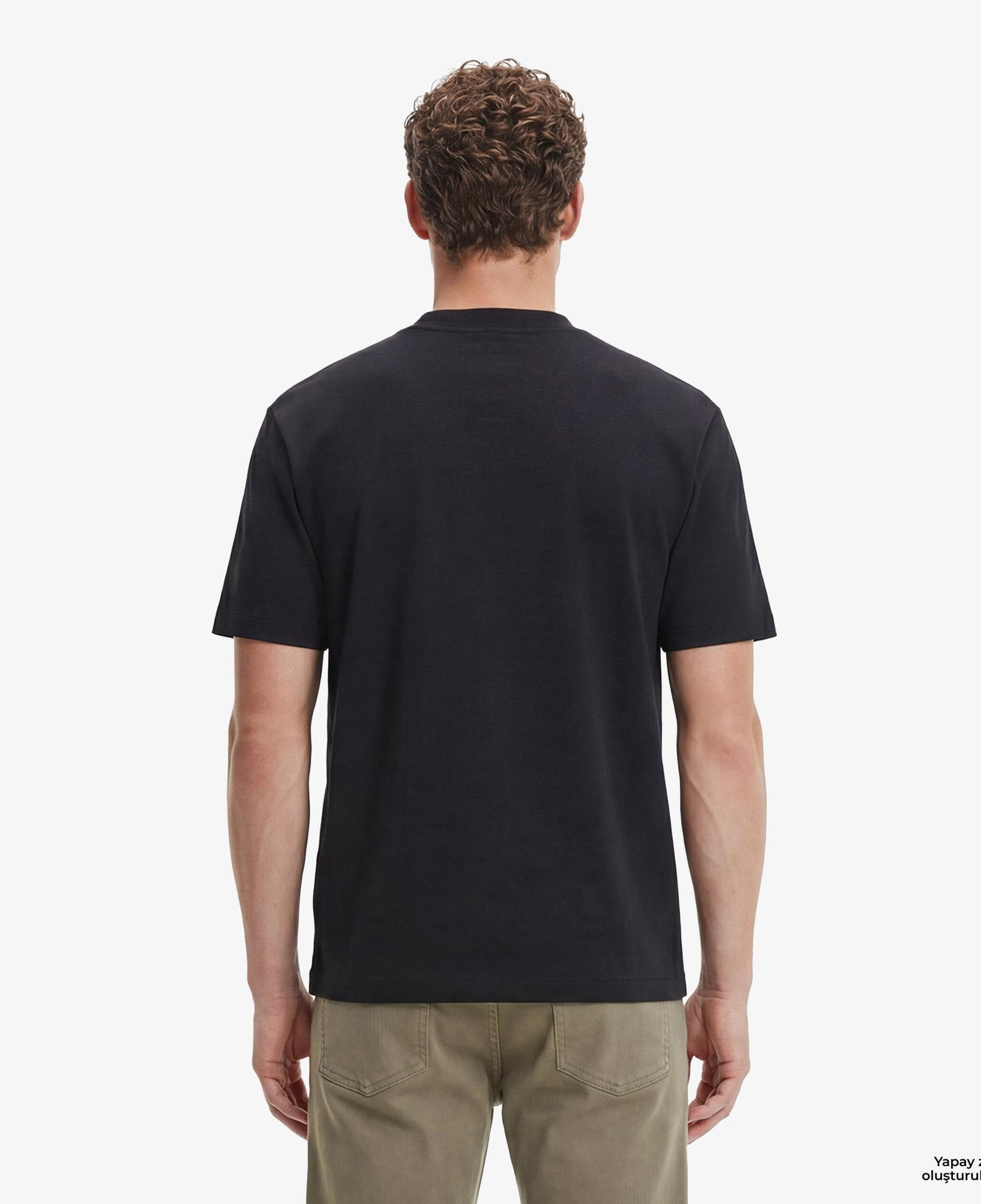 Calvin Klein Relaxed Standard Logo Crewnk Erkek Siyah T-Shirt