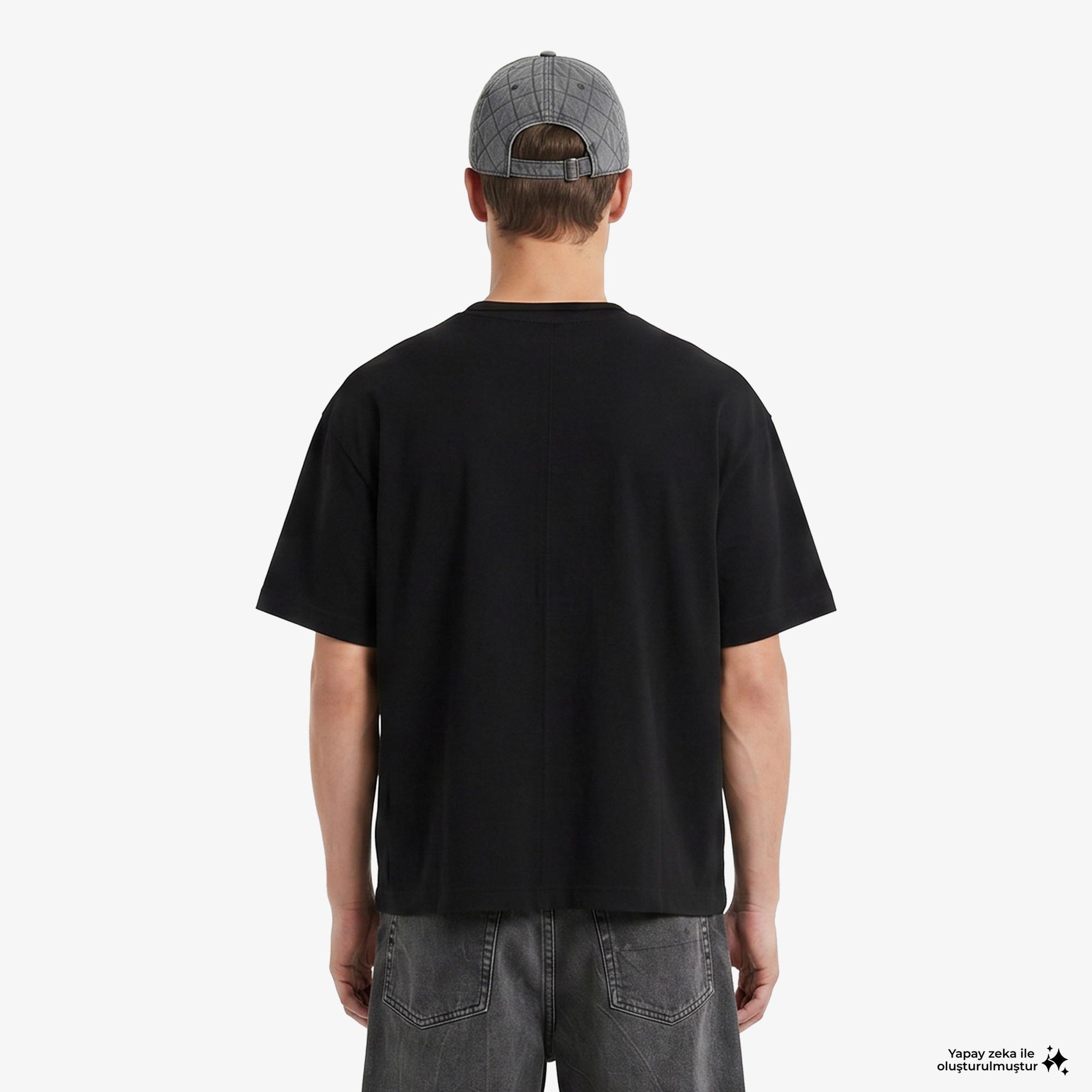 Calvin Klein Relaxed Premium Ringer  Erkek Siyah T-Shirt