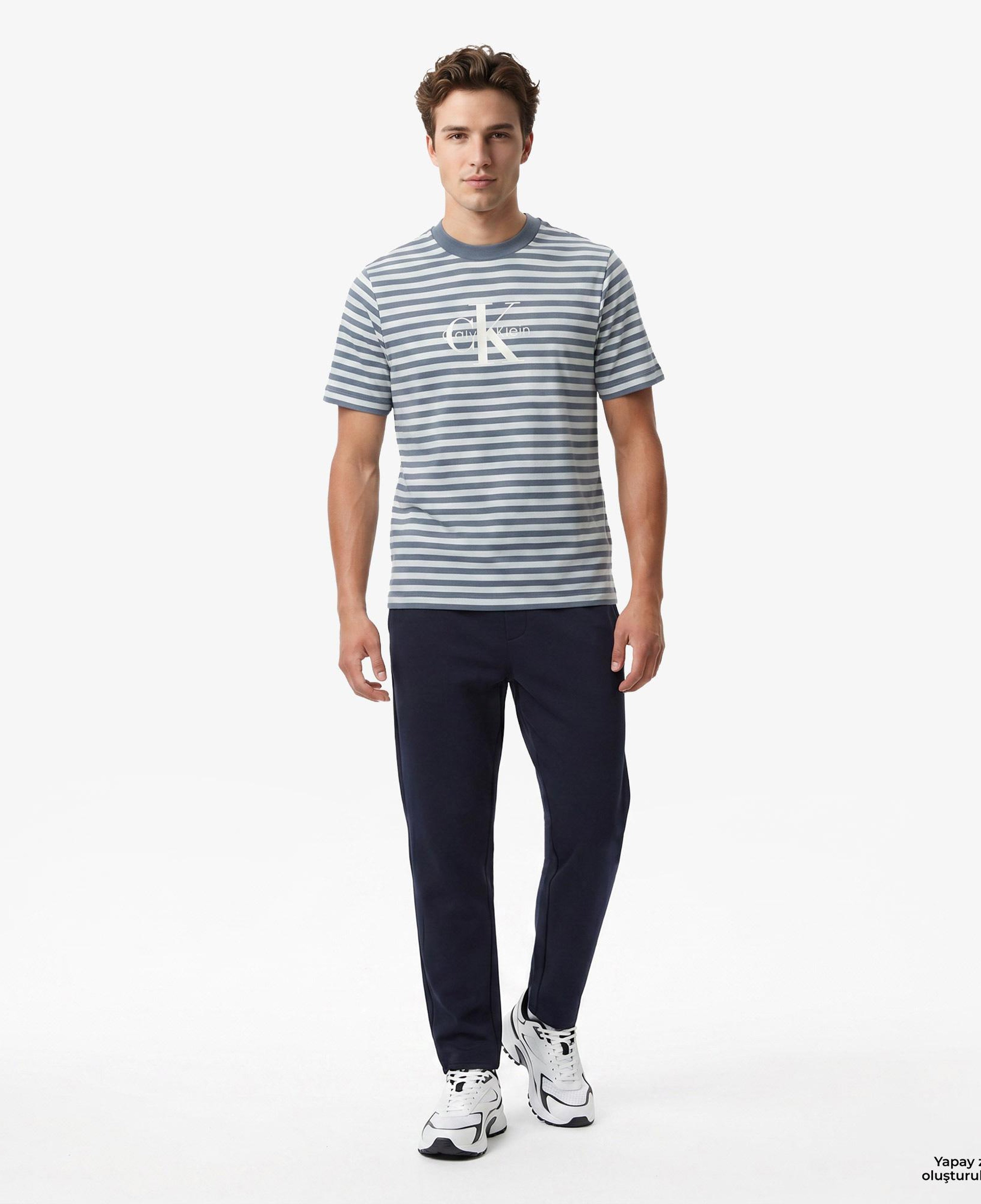 Calvin Klein Tapered Tech Knit Pleated Erkek Mavi Pantolon