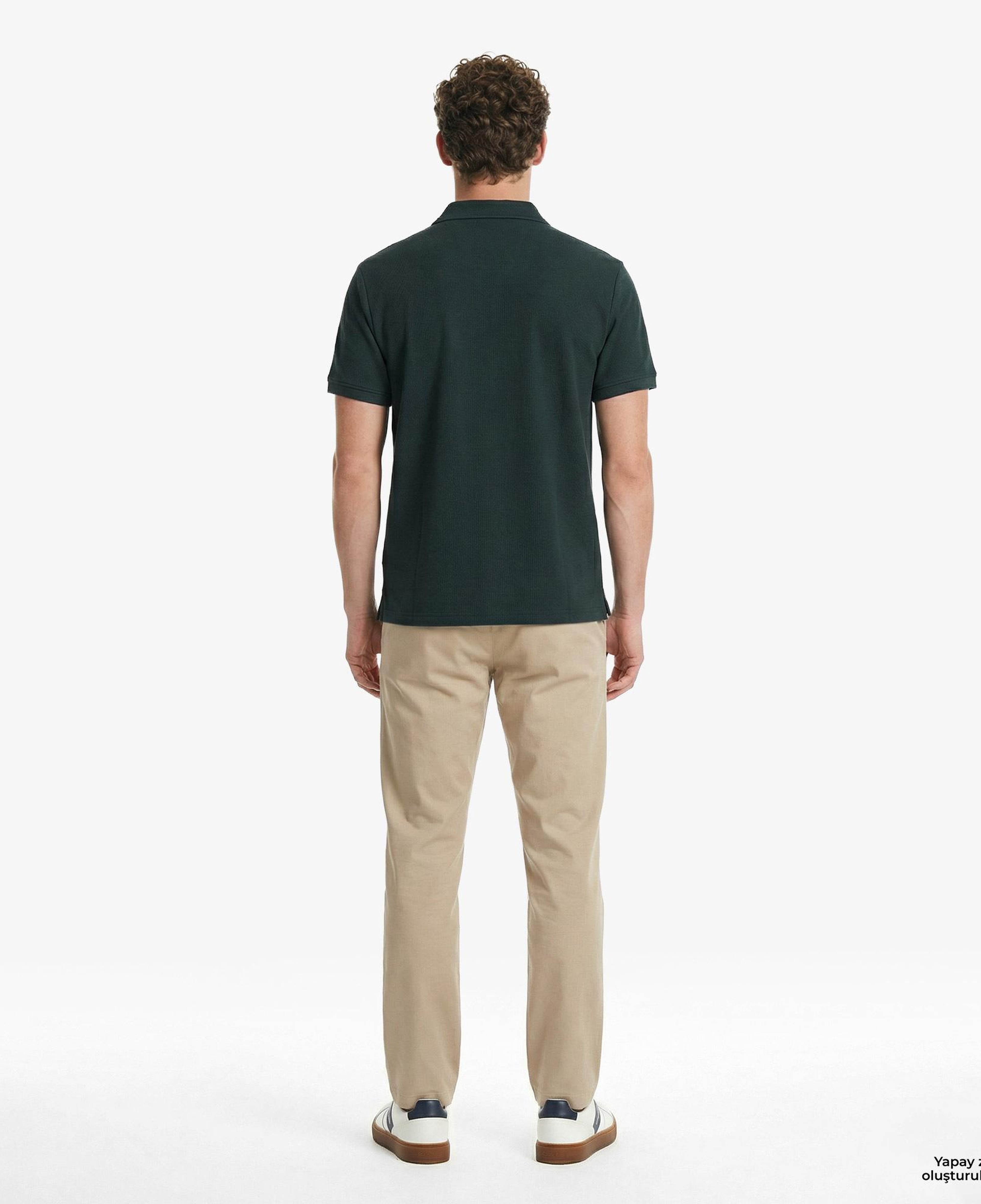 Calvin Klein Easy Micro Waffle Camp Erkek Yeşil Polo