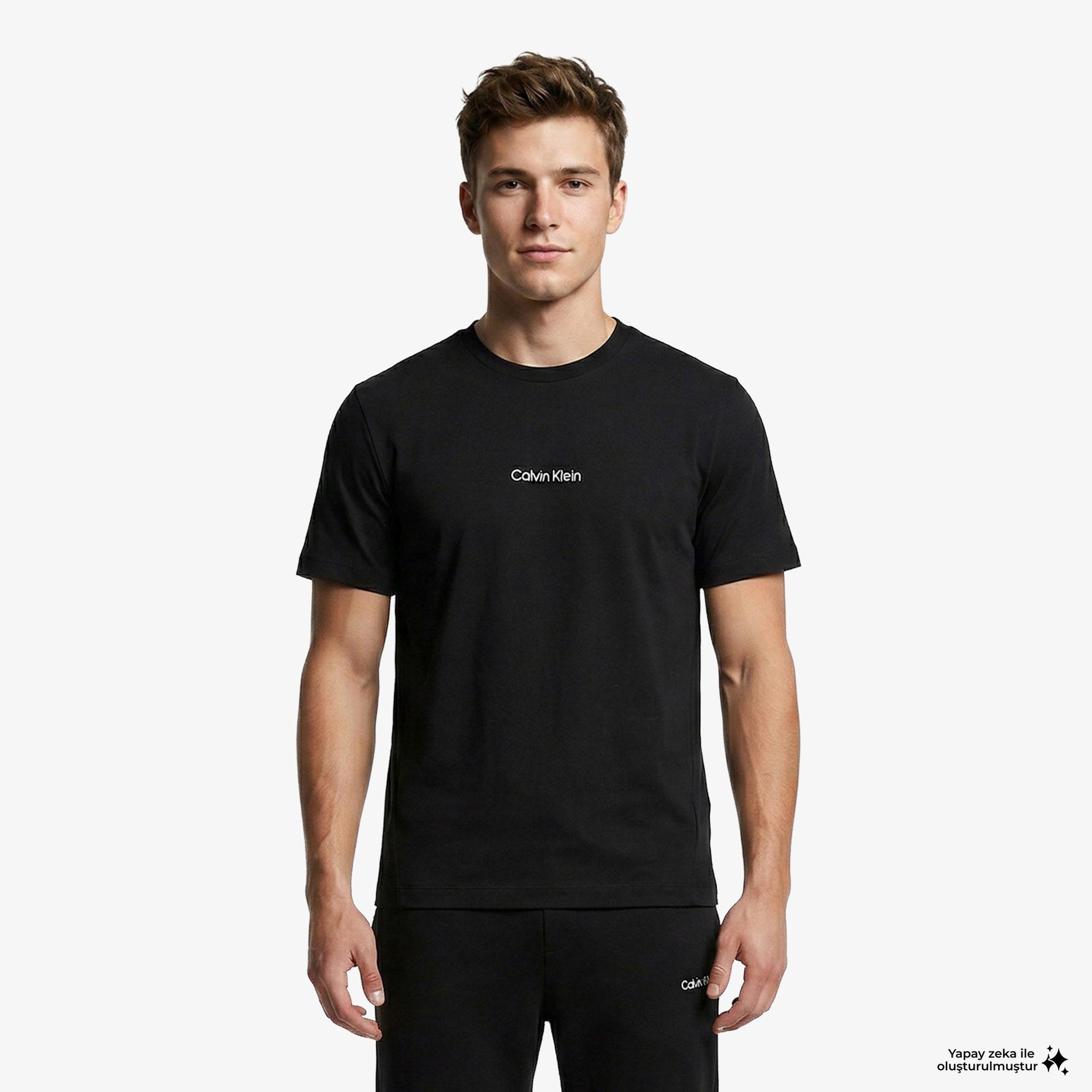Calvin Klein Crew Neck Erkek Siyah T-Shirt