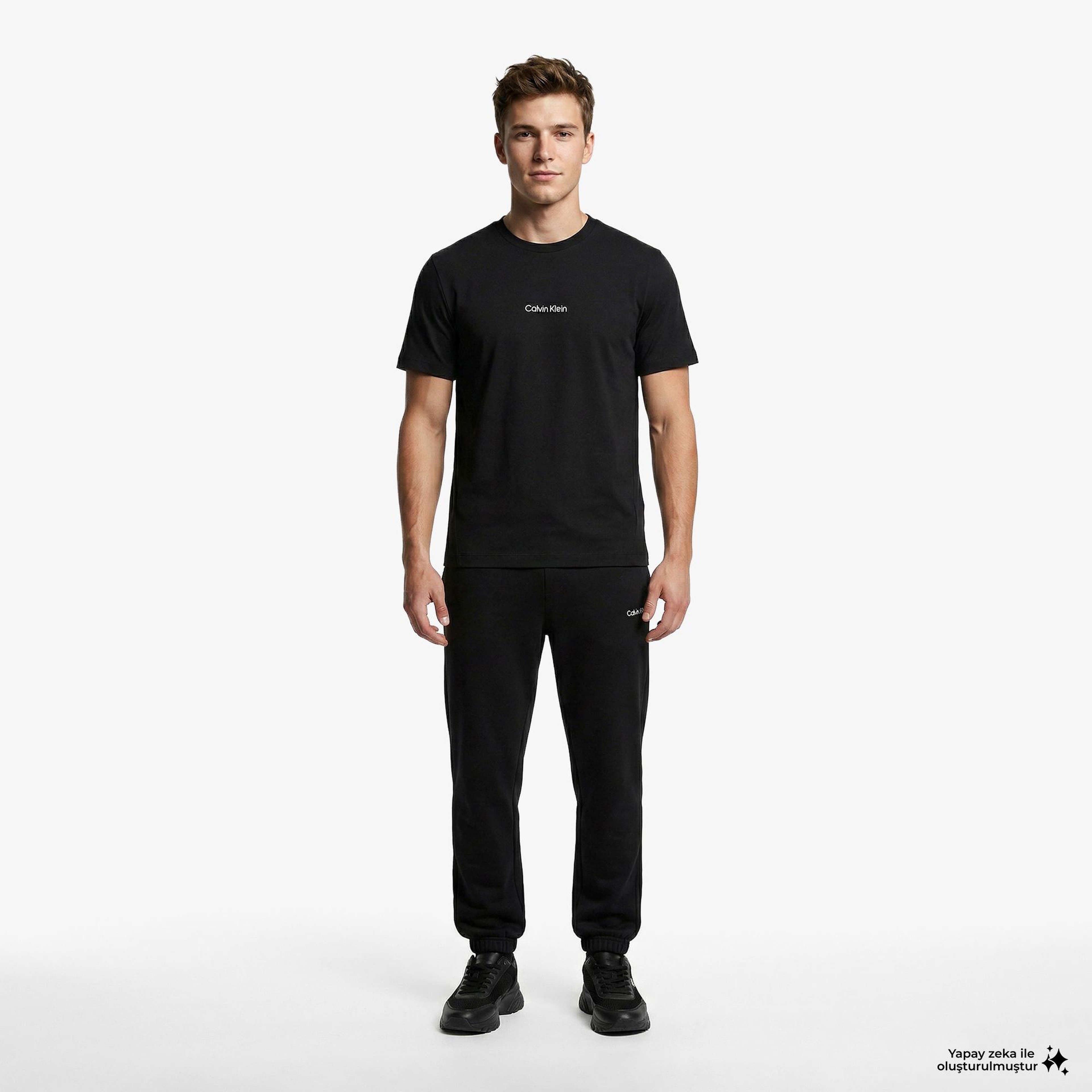 Calvin Klein Crew Neck Erkek Siyah T-Shirt