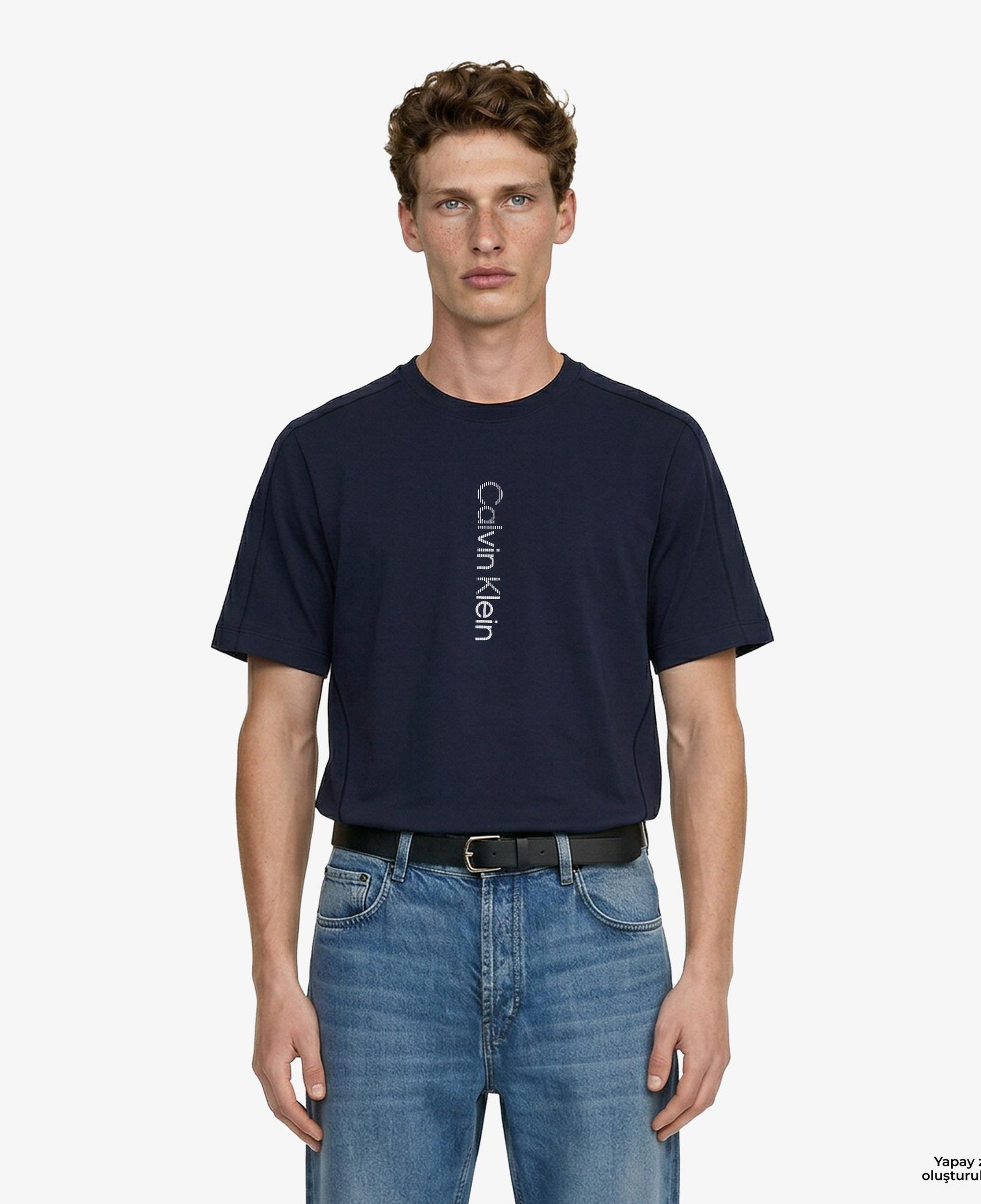 Calvin Klein Graphic Erkek Mavi T-Shirt