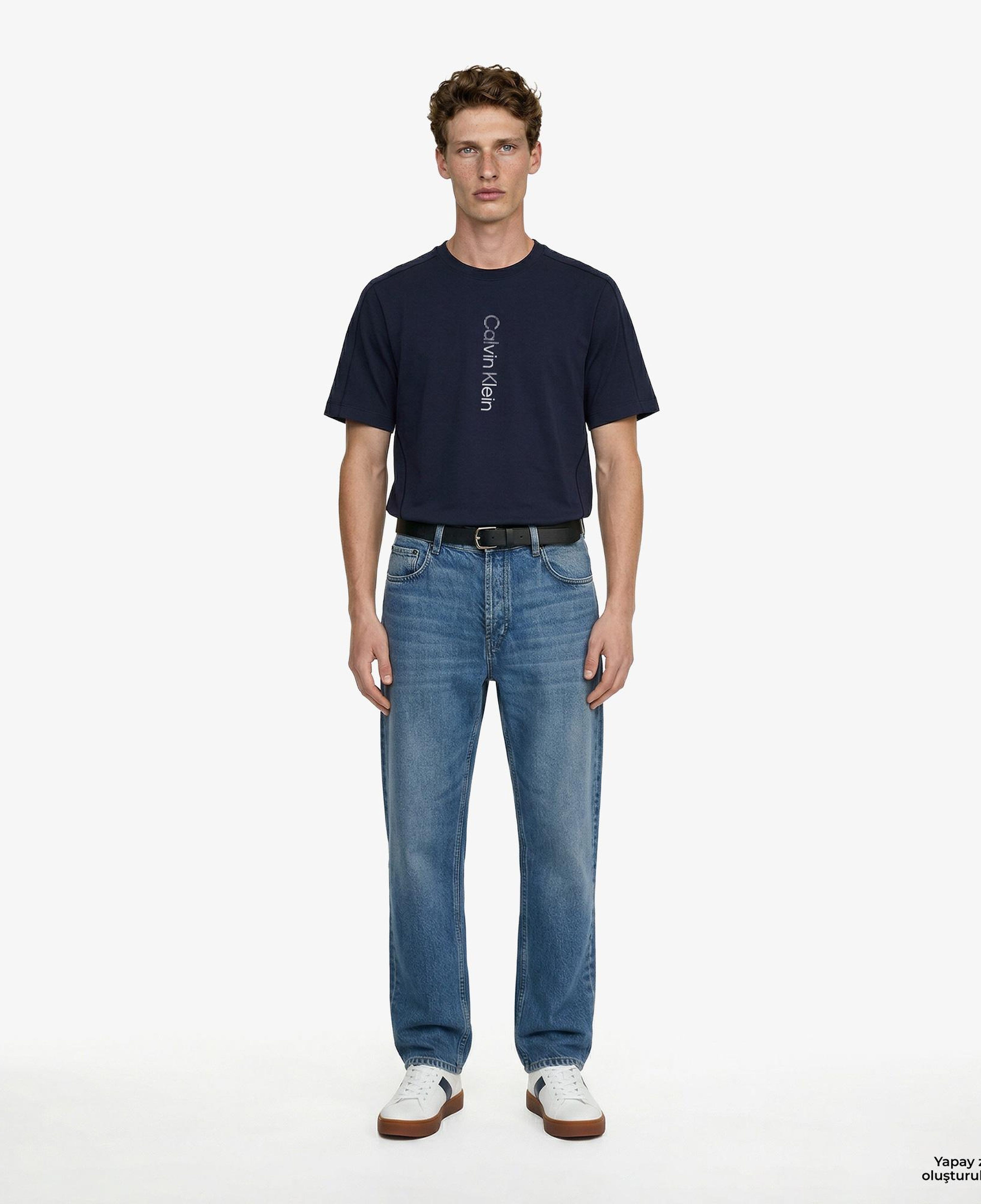 Calvin Klein Graphic Erkek Mavi T-Shirt