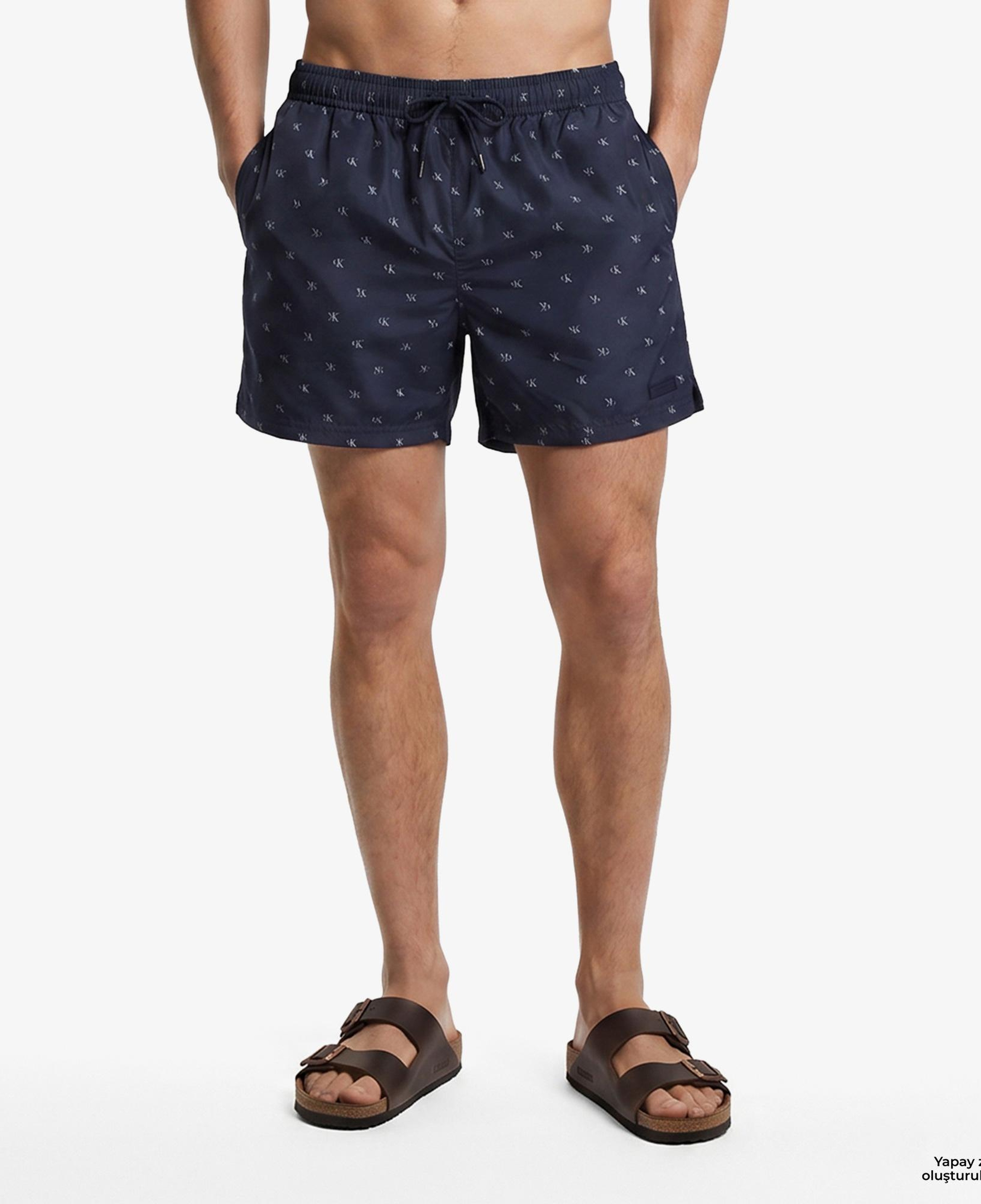 Calvin Klein Short Drawstring Covered Erkek Mavi Deniz Şortu