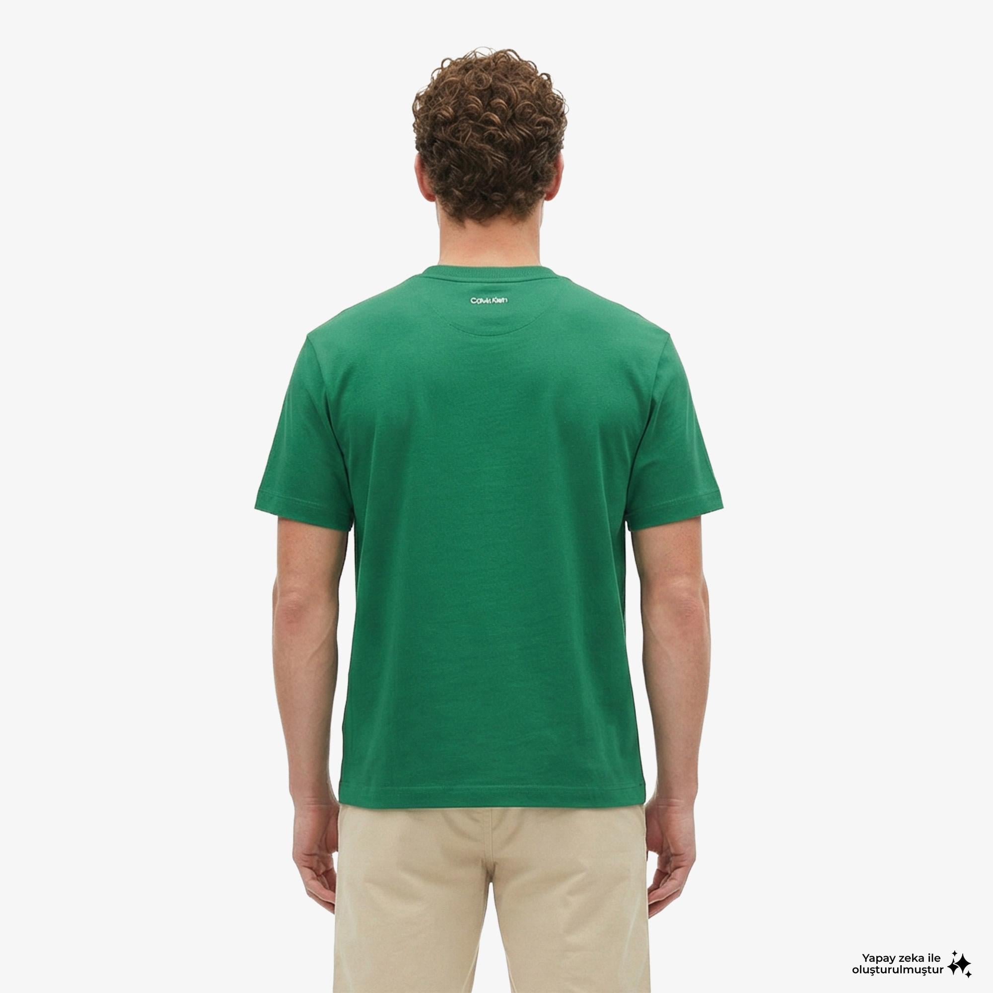 Calvin Klein 16S March Graphic Seasonal Erkek Yeşil T-Shirt