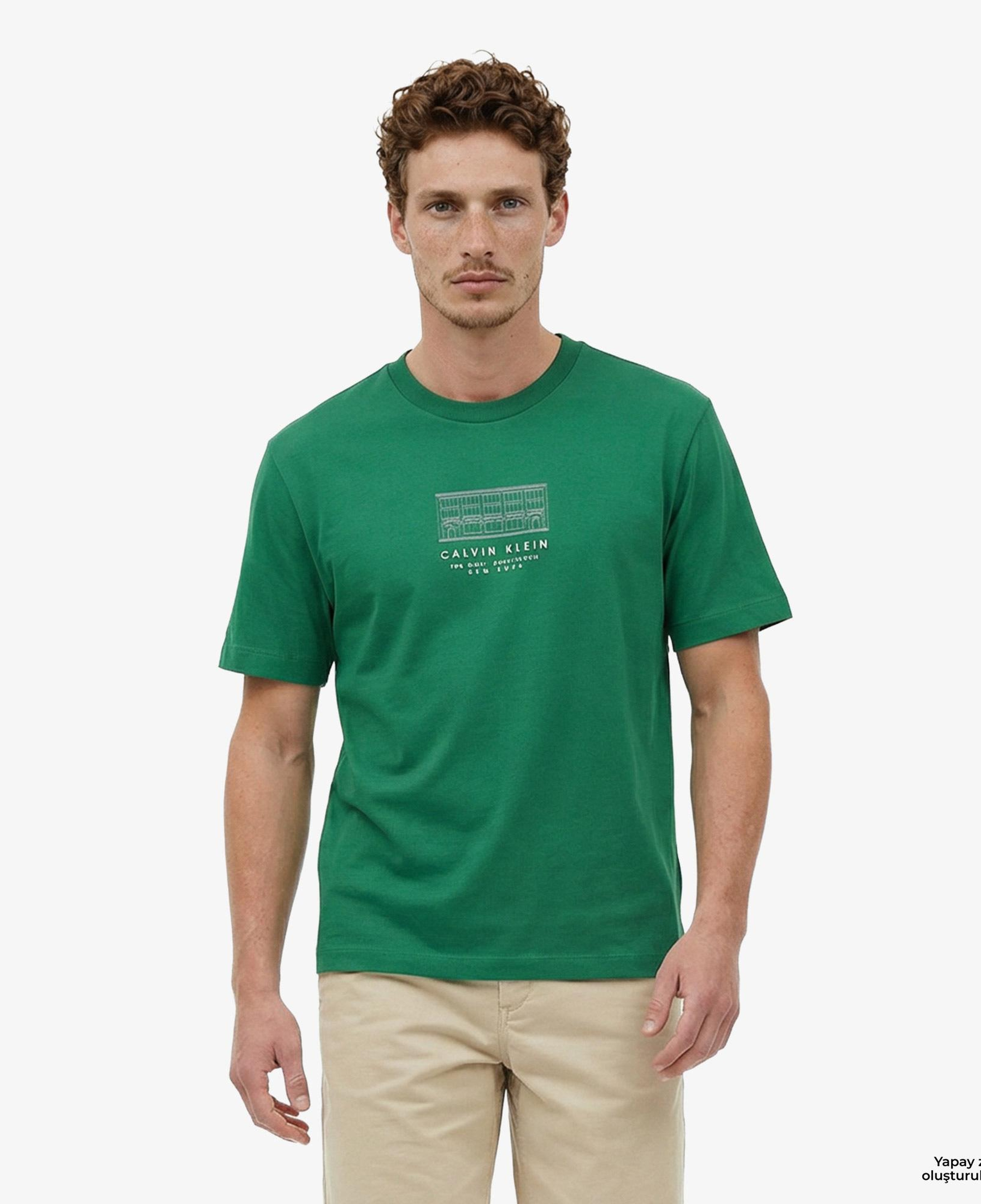 Calvin Klein 16S March Graphic Seasonal Erkek Yeşil T-Shirt