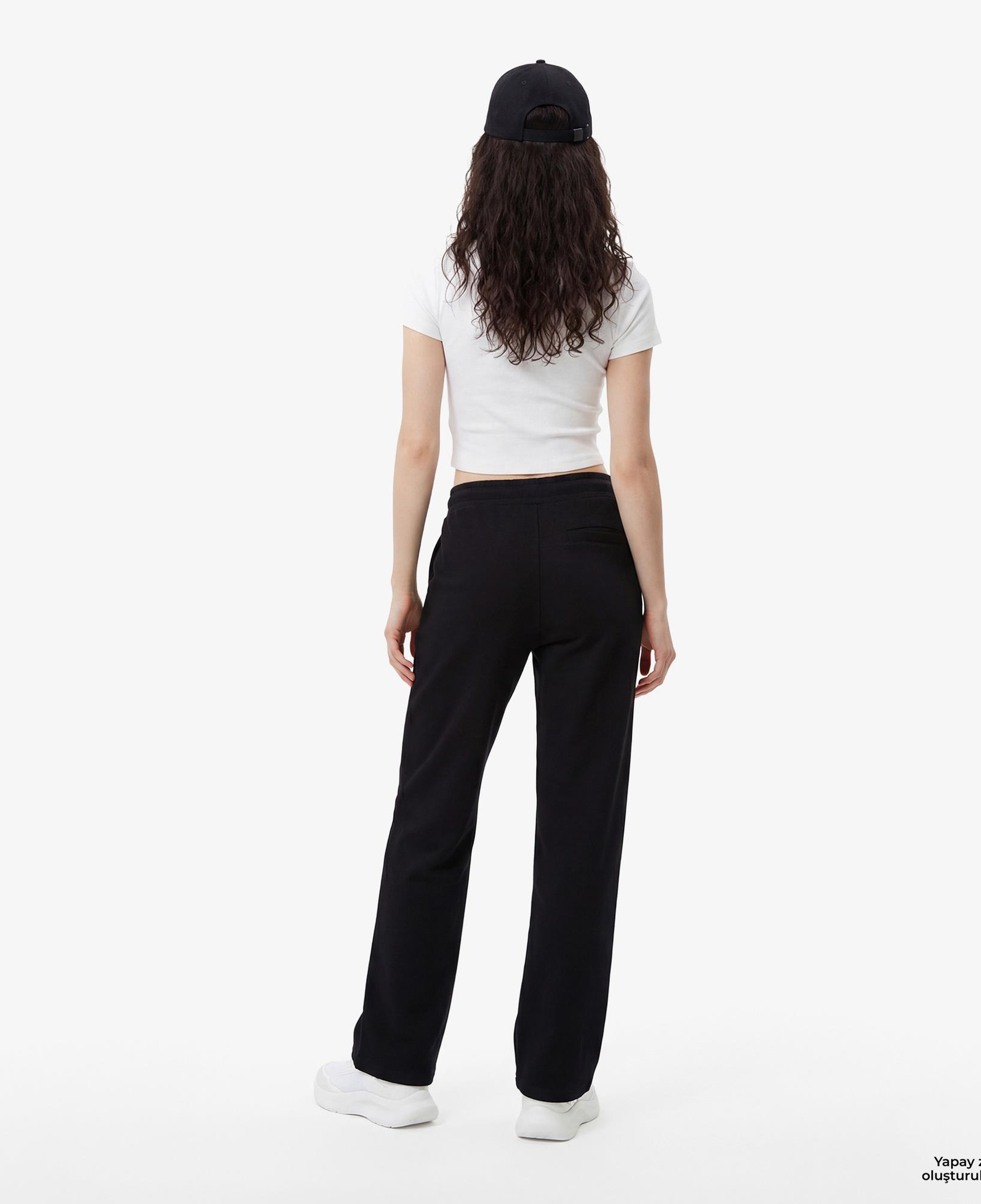 Calvin Klein Archieve Logo French Terry Kadın Siyah Eşofman Altı