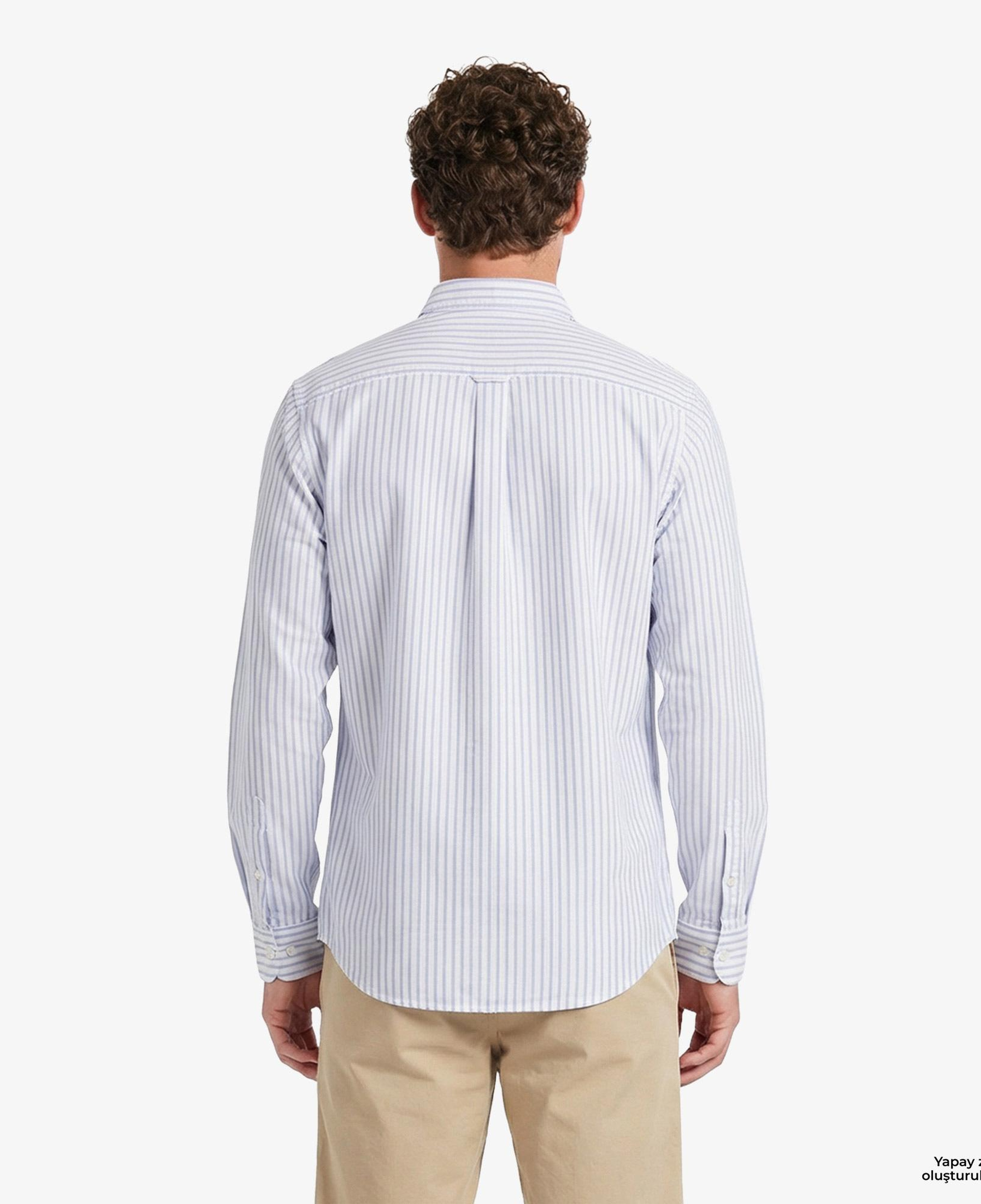 Calvin Klein Stripe Oxford Classic Erkek Mavi Gömlek