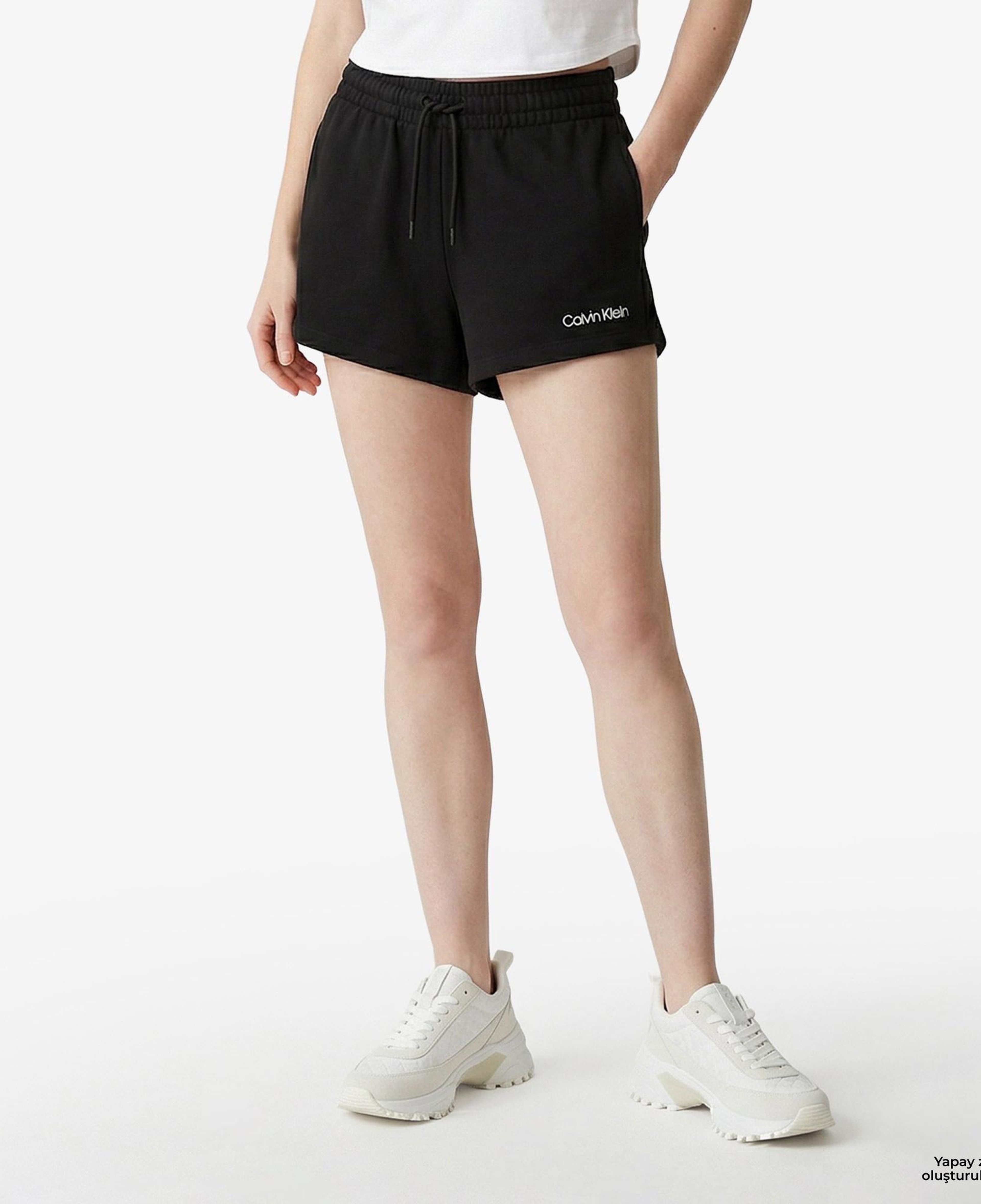 Calvin Klein French Terry Kadın Siyah Şort