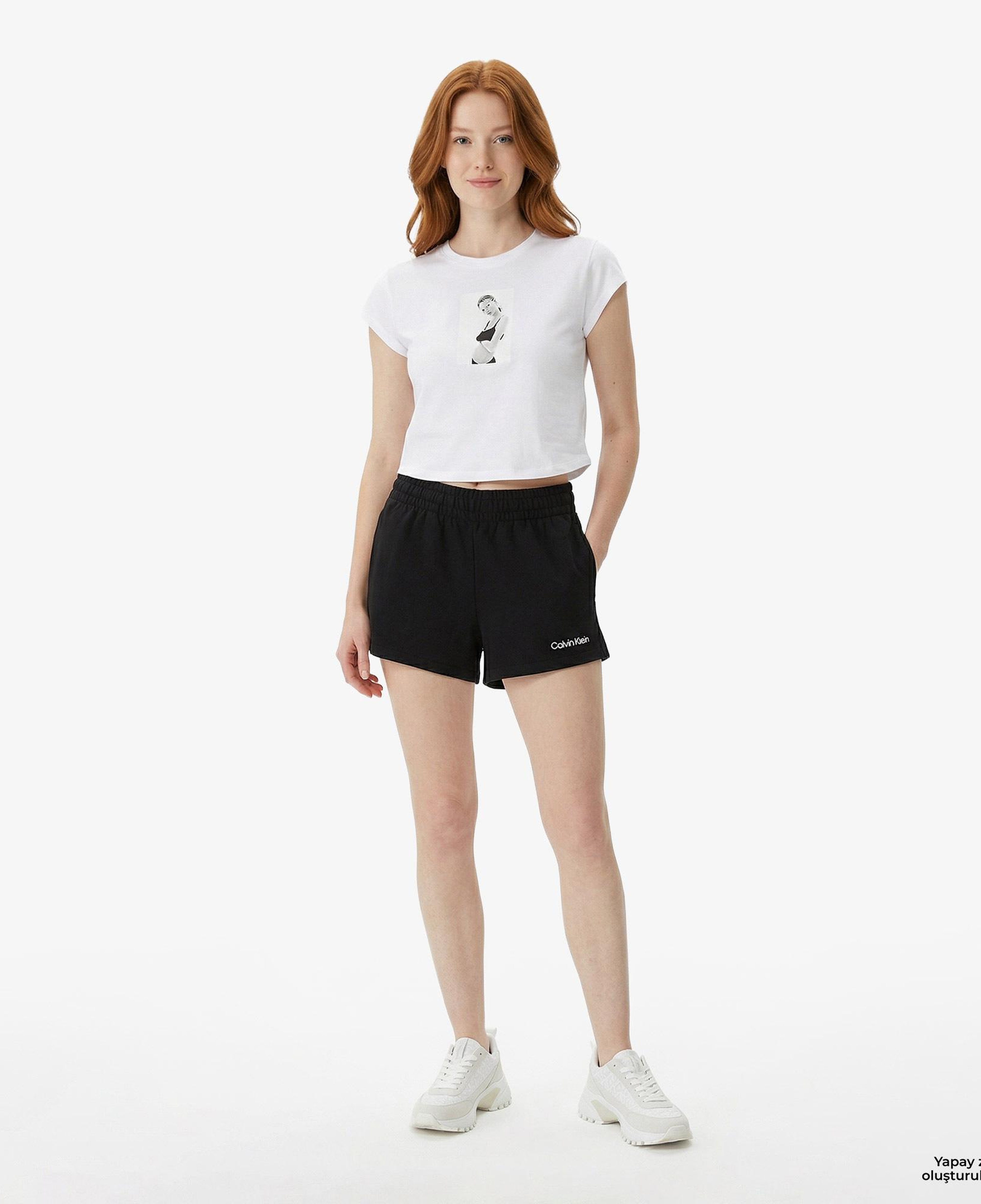 Calvin Klein French Terry Kadın Siyah Şort