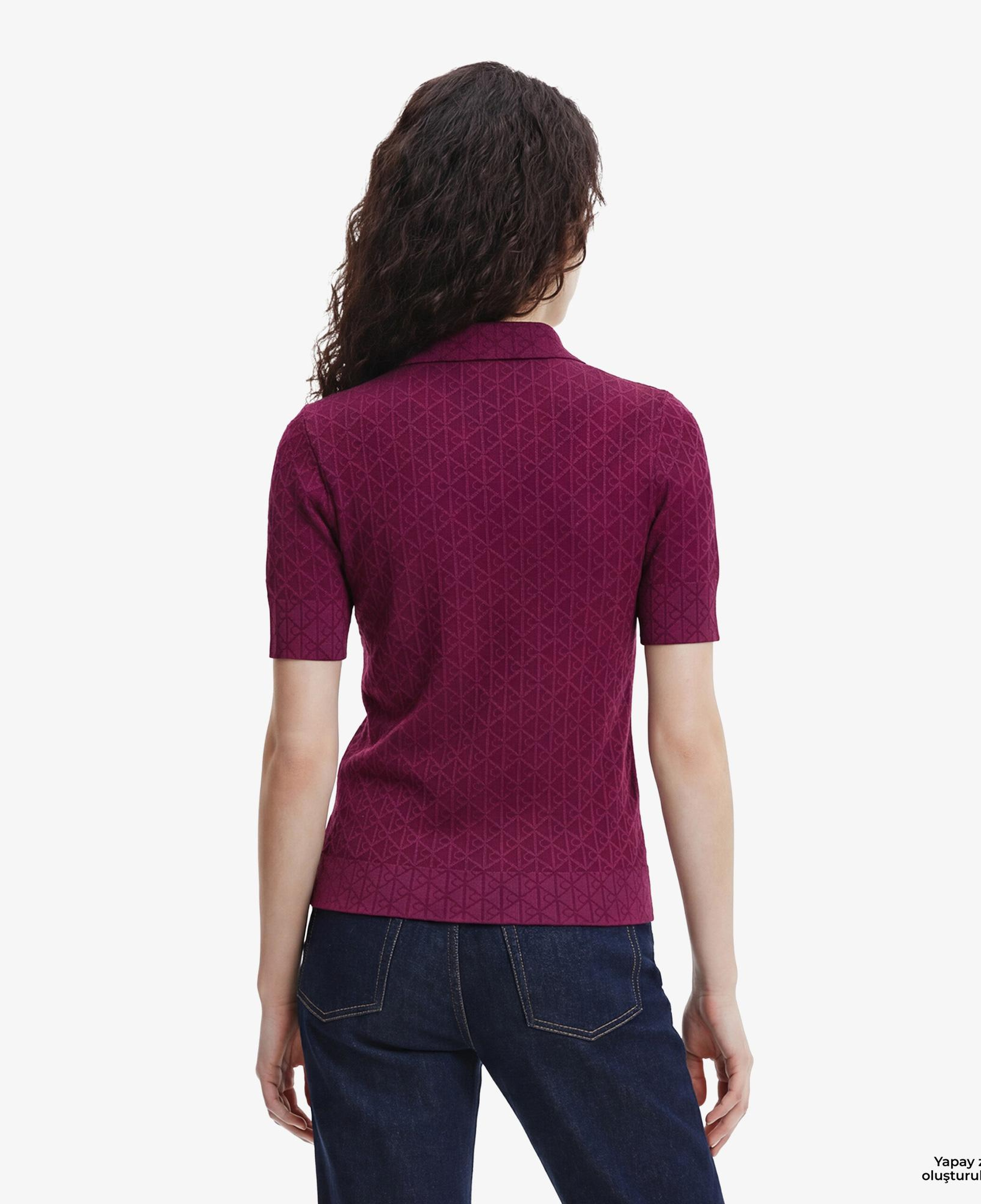Calvin Klein Textured Kadın Mor Polo