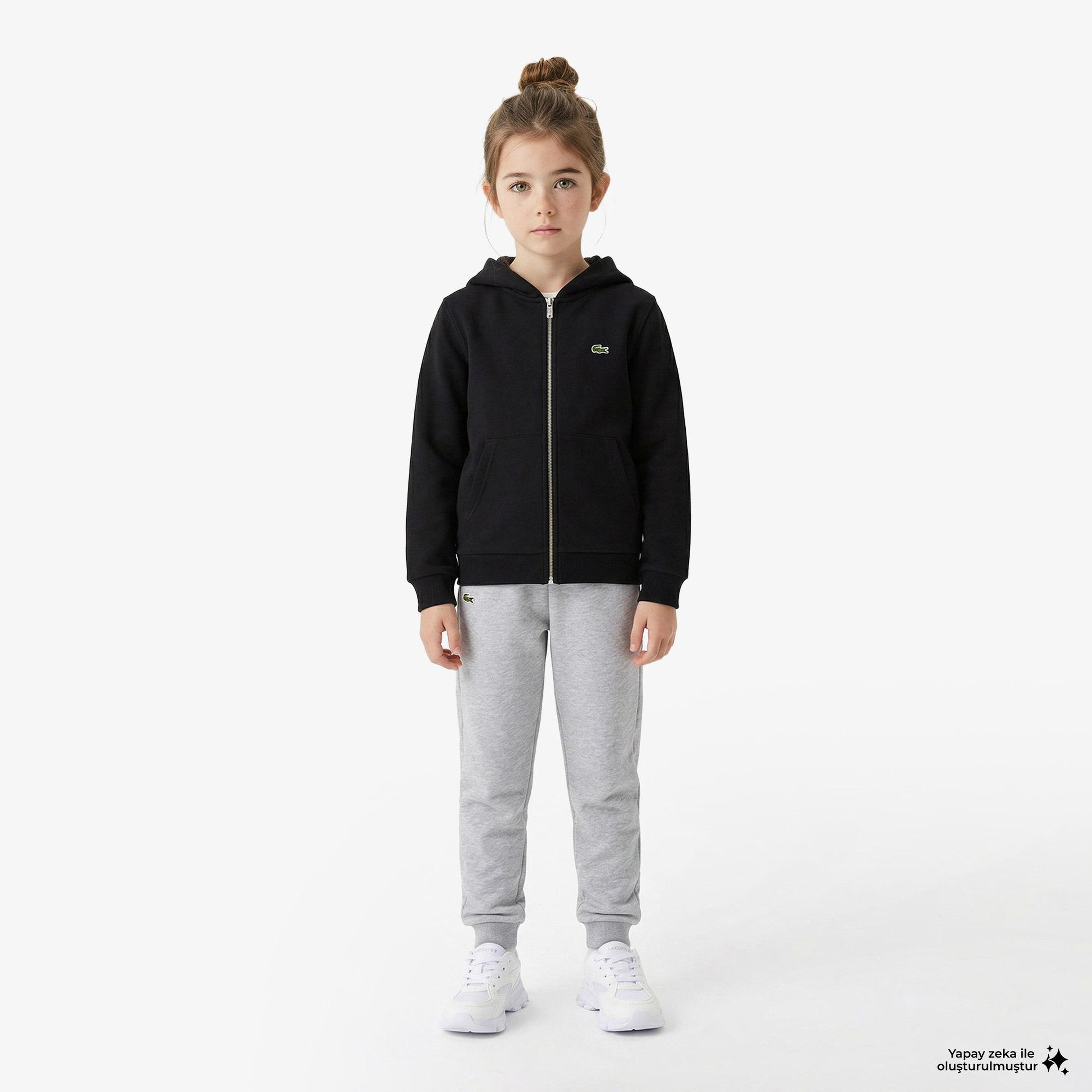 Çocuk Kapüşonlu Siyah Sweatshirt
