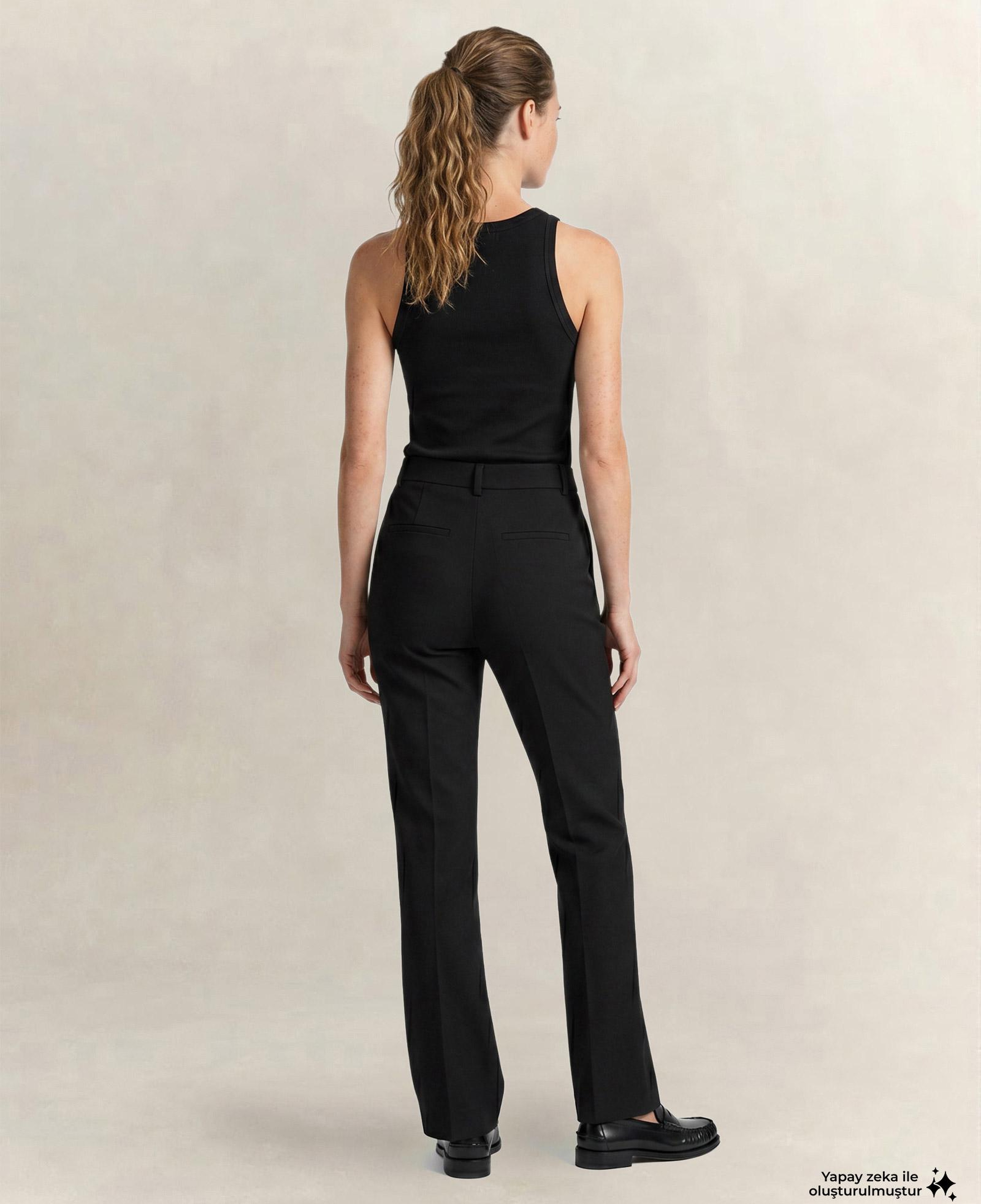 GANT Kadın Siyah Slim Fit Pantolon