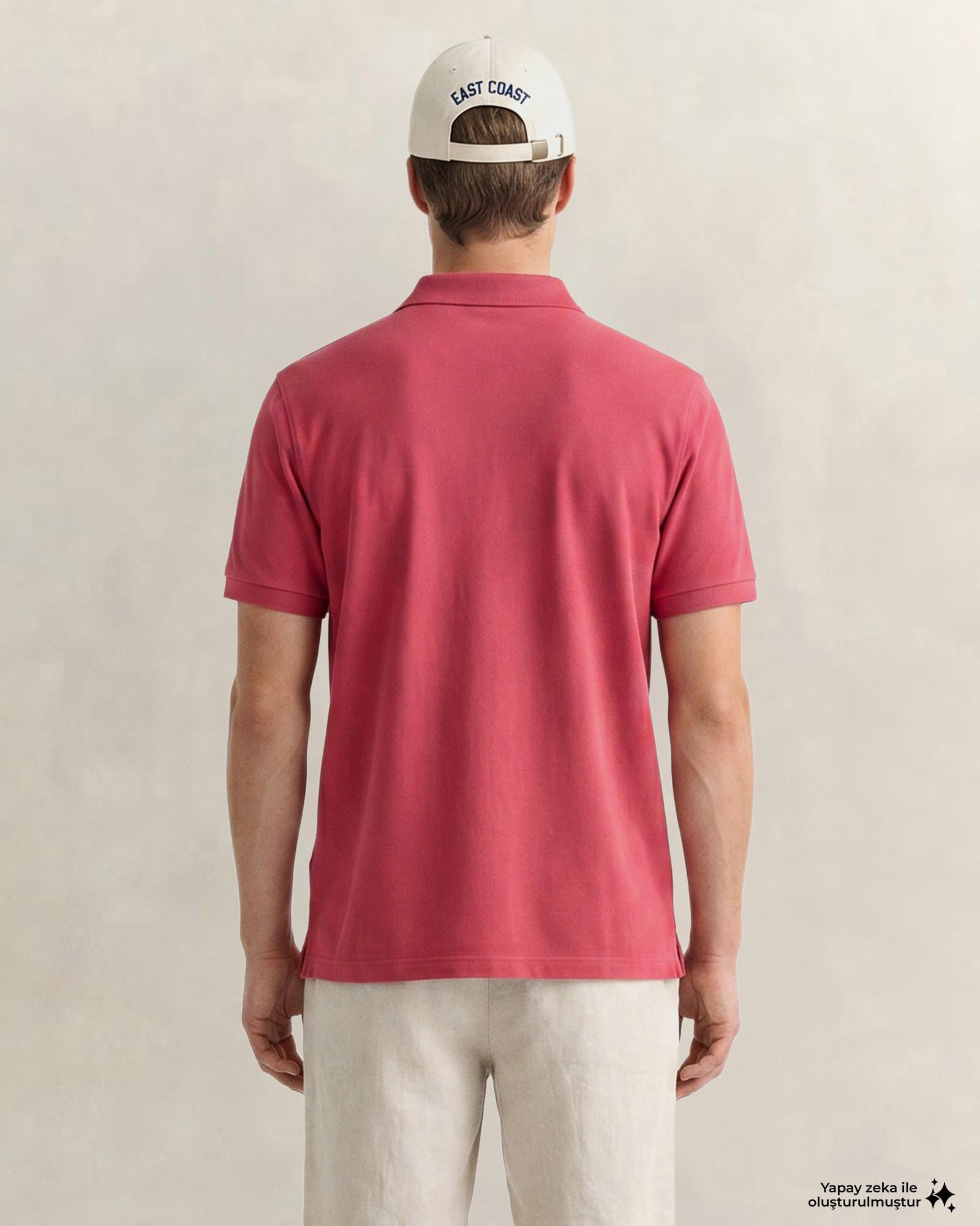 GANT Erkek Kırmızı Regular Fit Yarım Fermuarlı Polo Yaka T-Shirt
