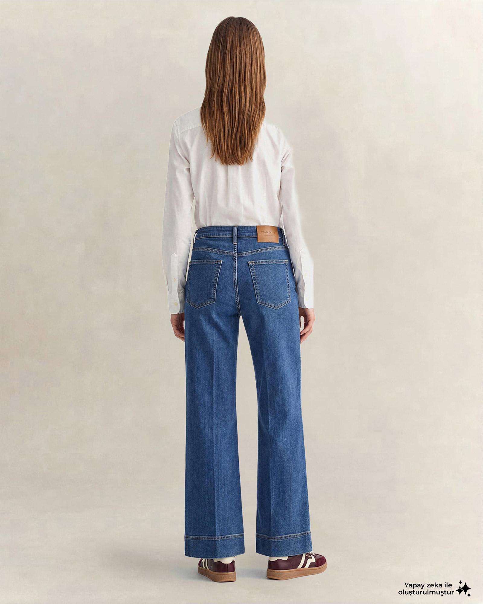 GANT Kadın Mavi Regular Fit Jean