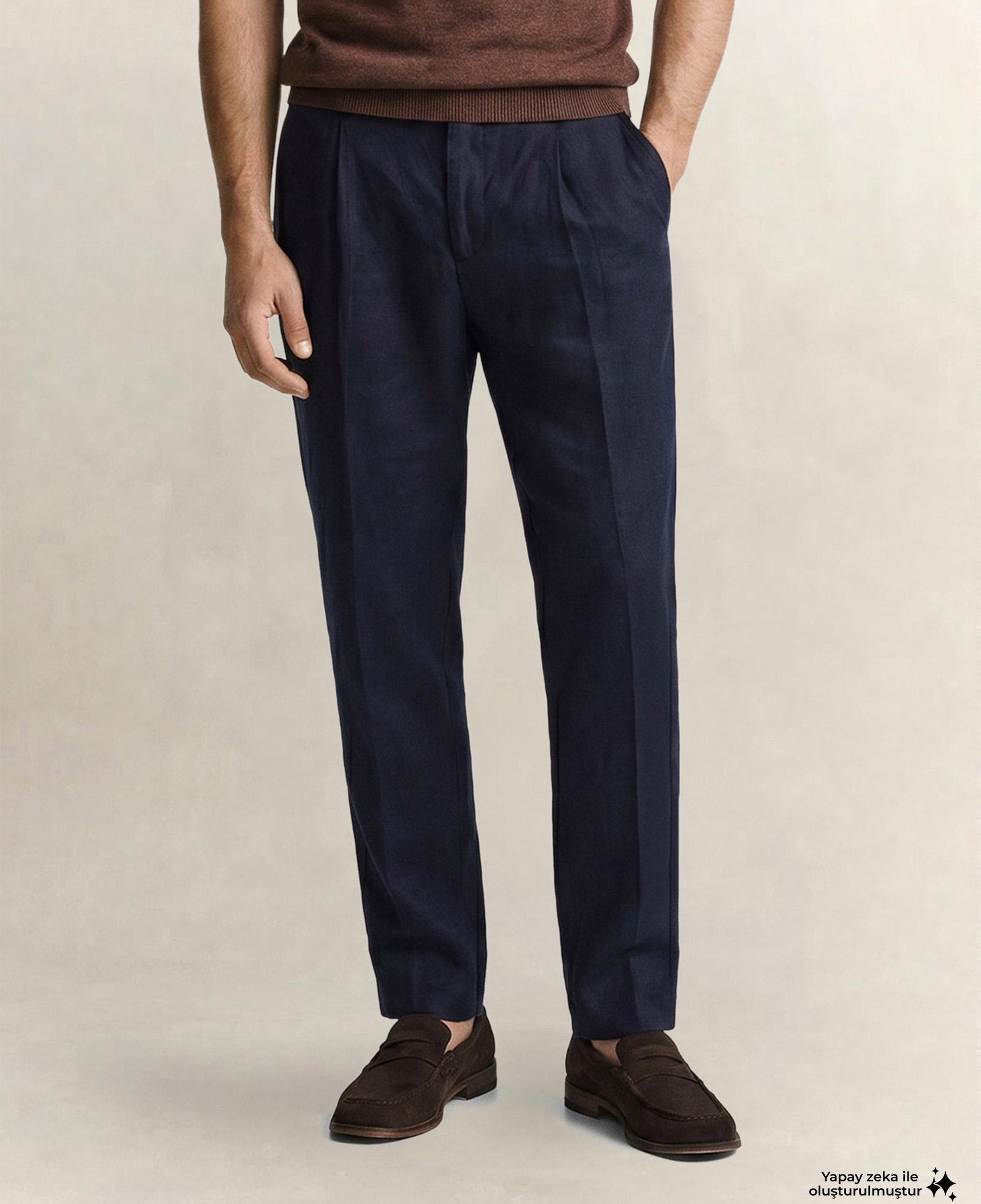 GANT Erkek Lacivert Regular Fit Pantolon