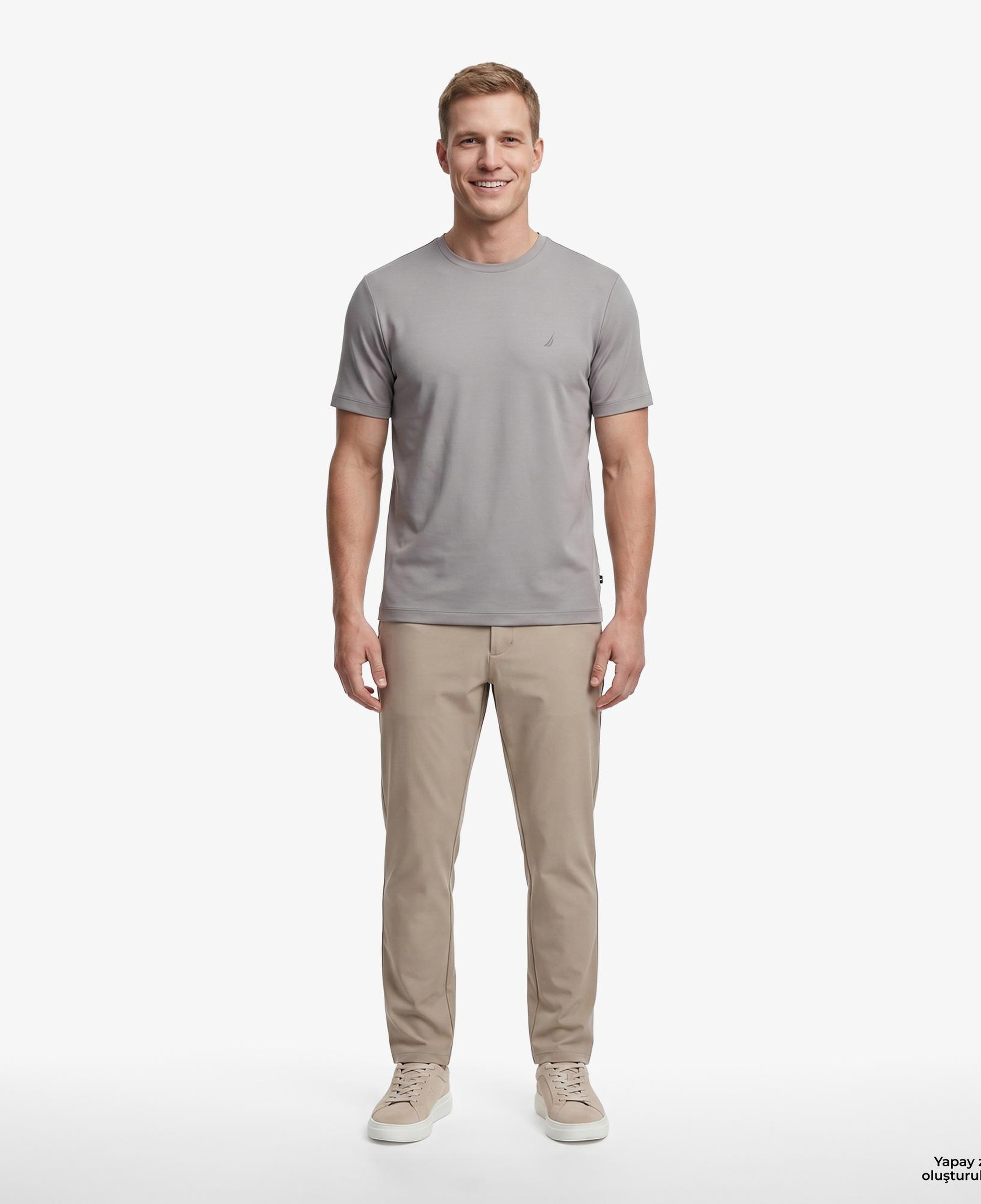 Nautica Erkek Bej Slim Fit Su İtici Pantolon