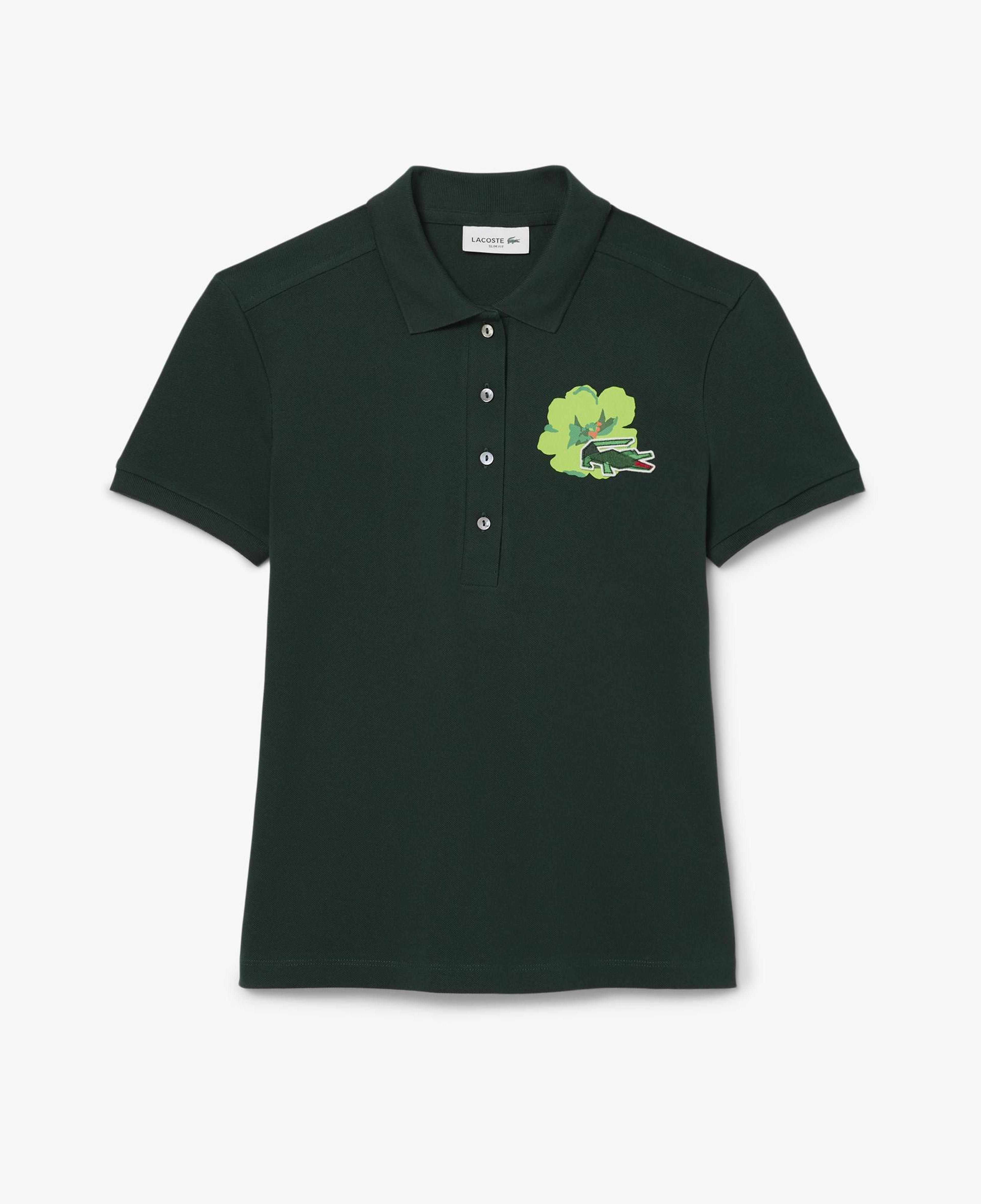 Kadın Slim Fit Koyu Yeşil Polo