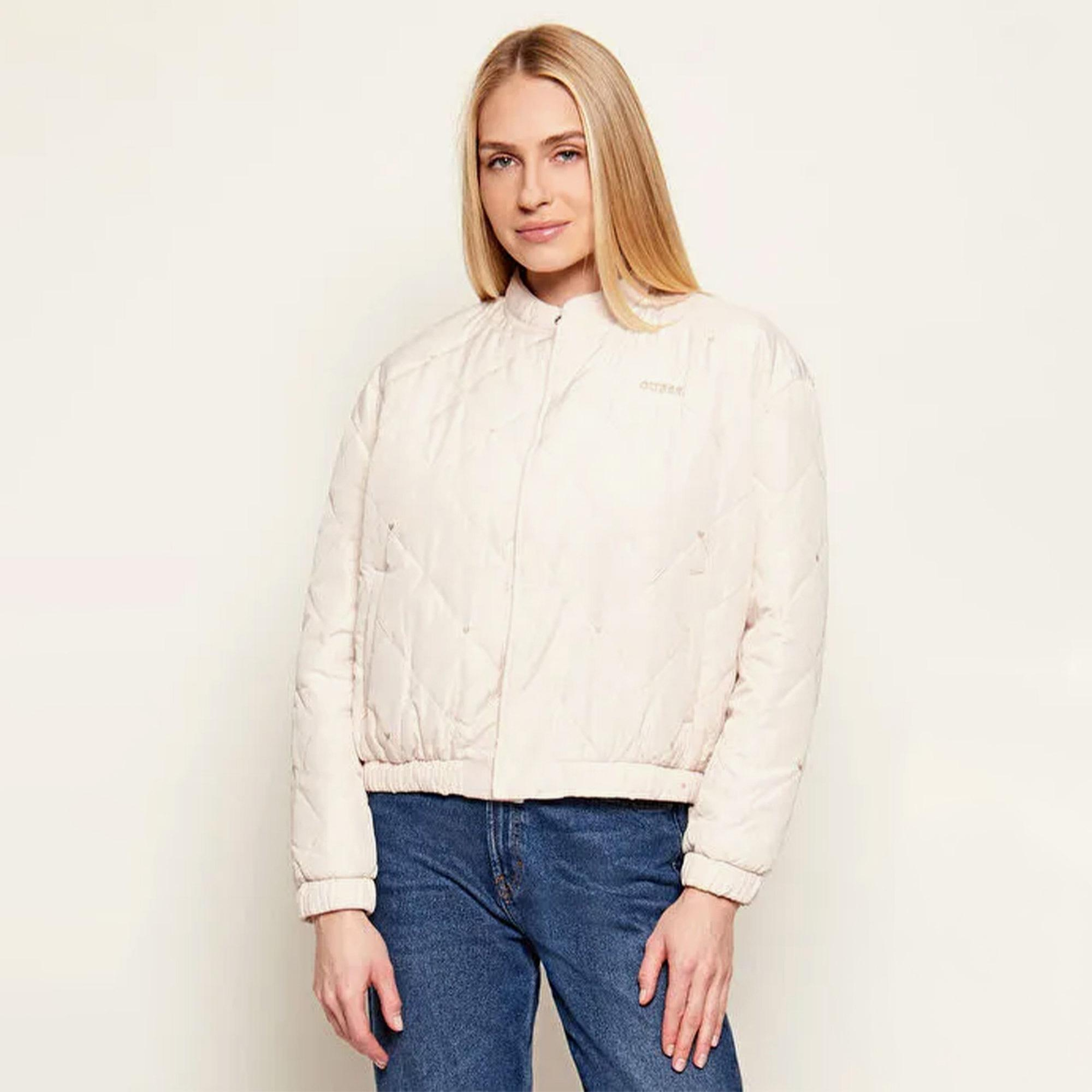 Guess Cecilia Aktif Kadın Krem Rengi Mont