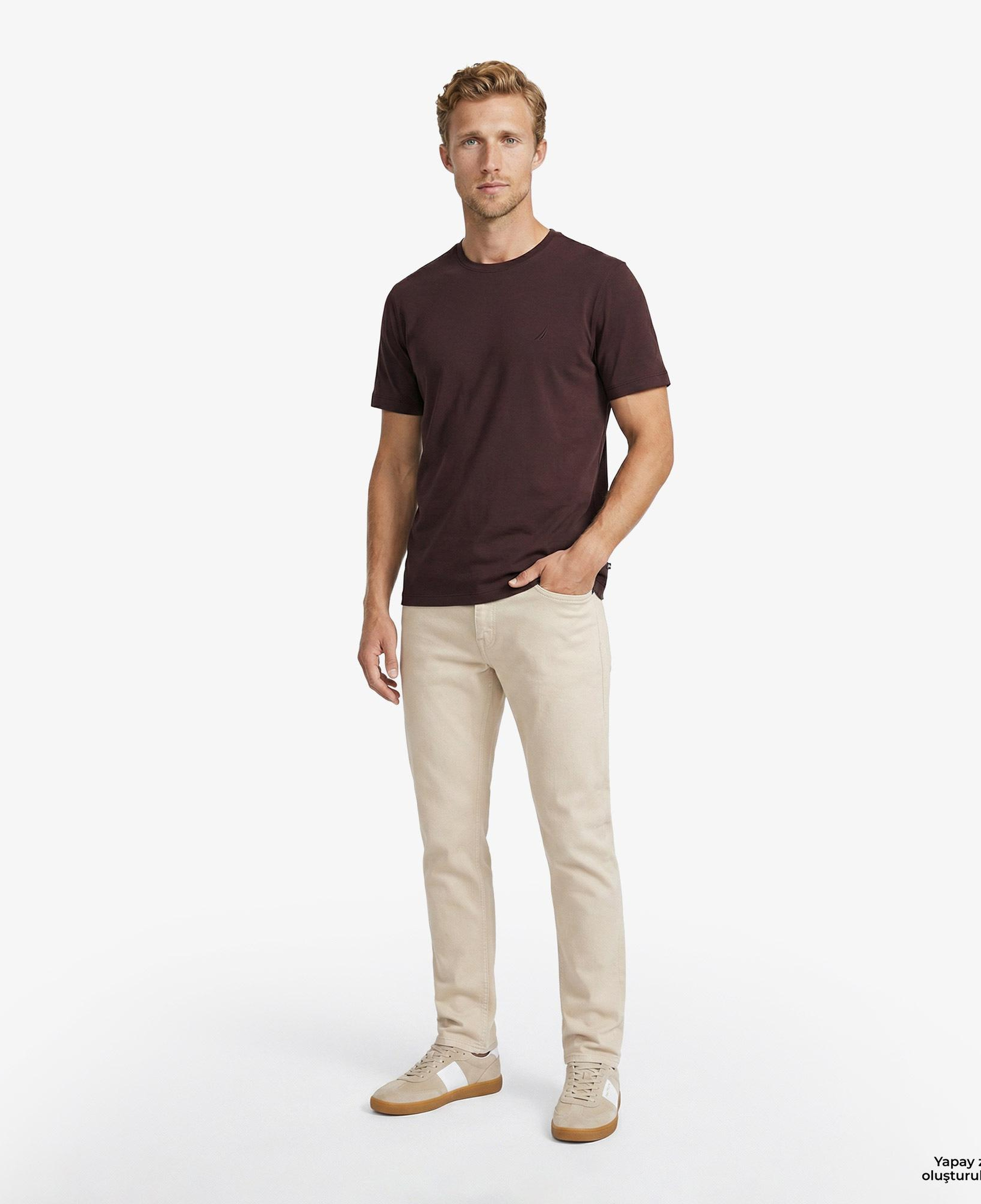 Nautica Erkek Kahverengi Regular Fit T-Shirt