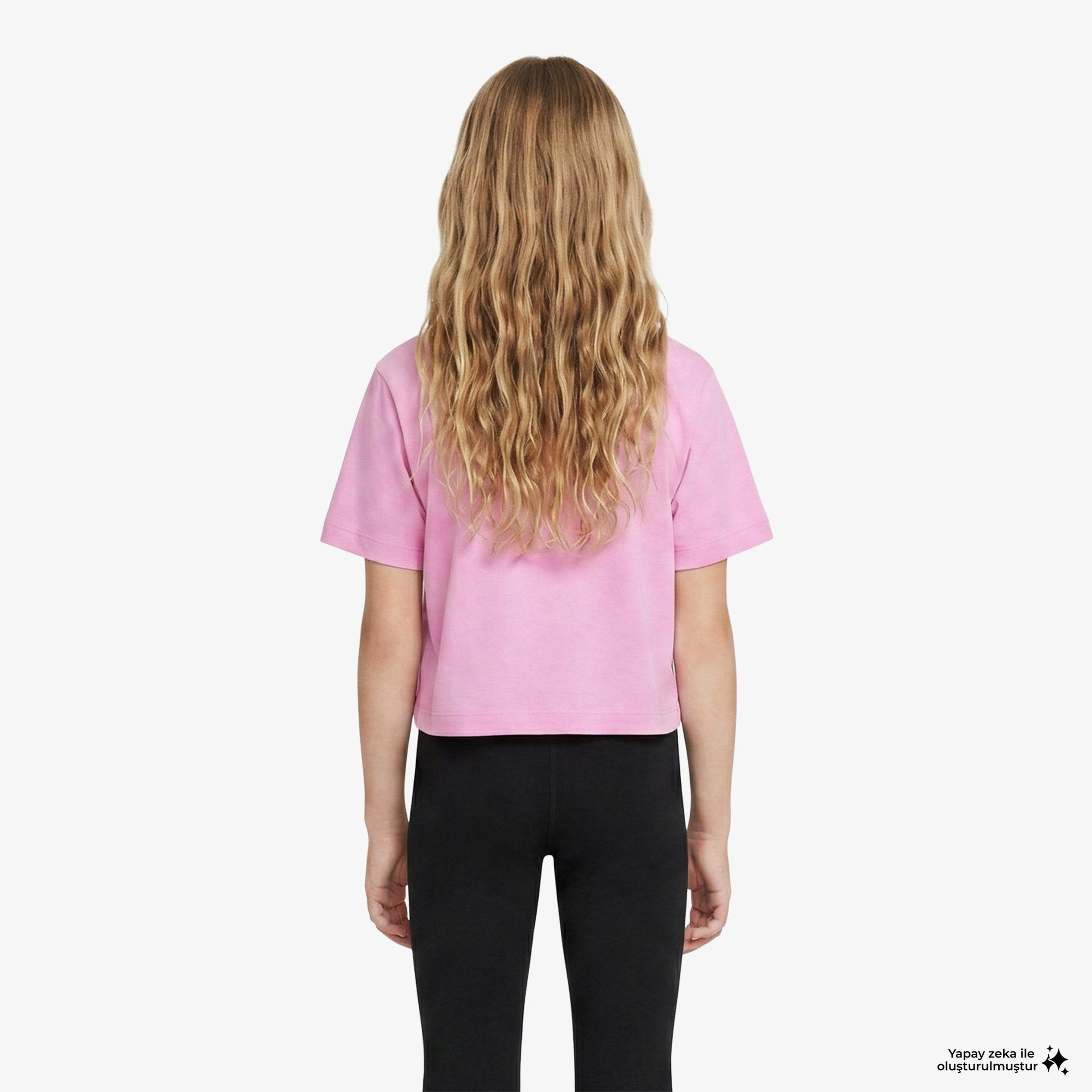 Nike Sportswear Futura Çocuk Pembe Crop T-Shirt