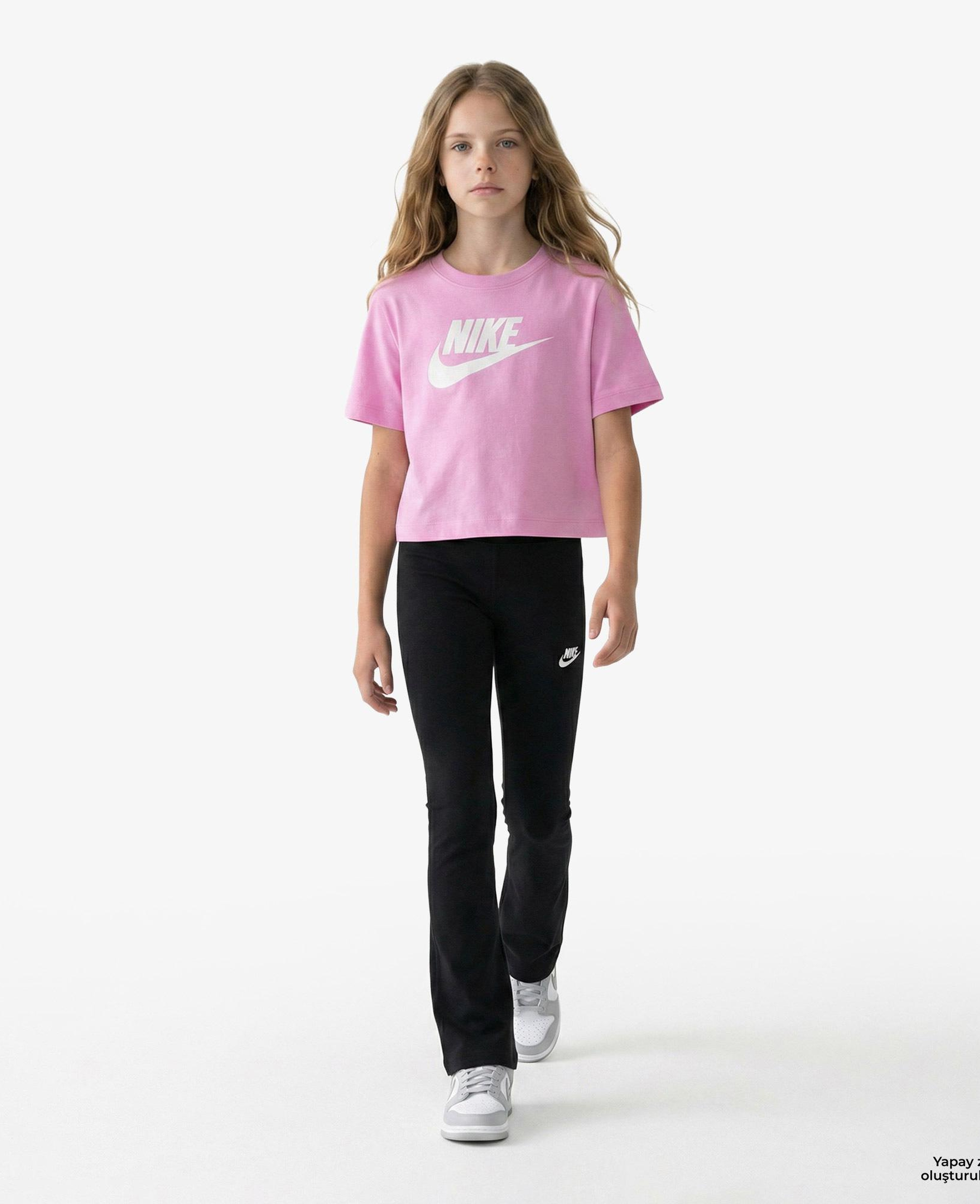 Nike Sportswear Futura Çocuk Pembe Crop T-Shirt