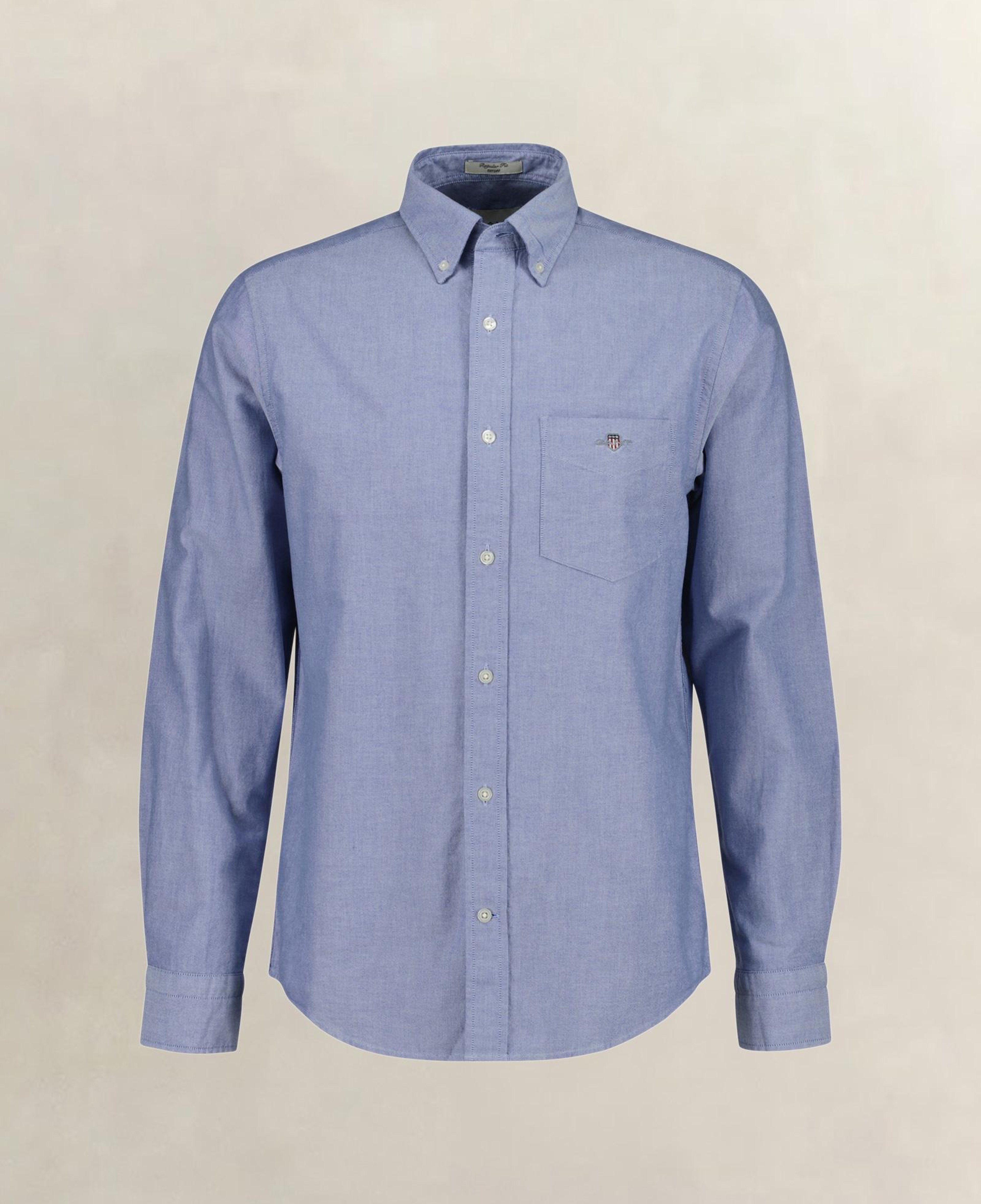 GANT Erkek Mavi Regular Fit Logolu Gömlek