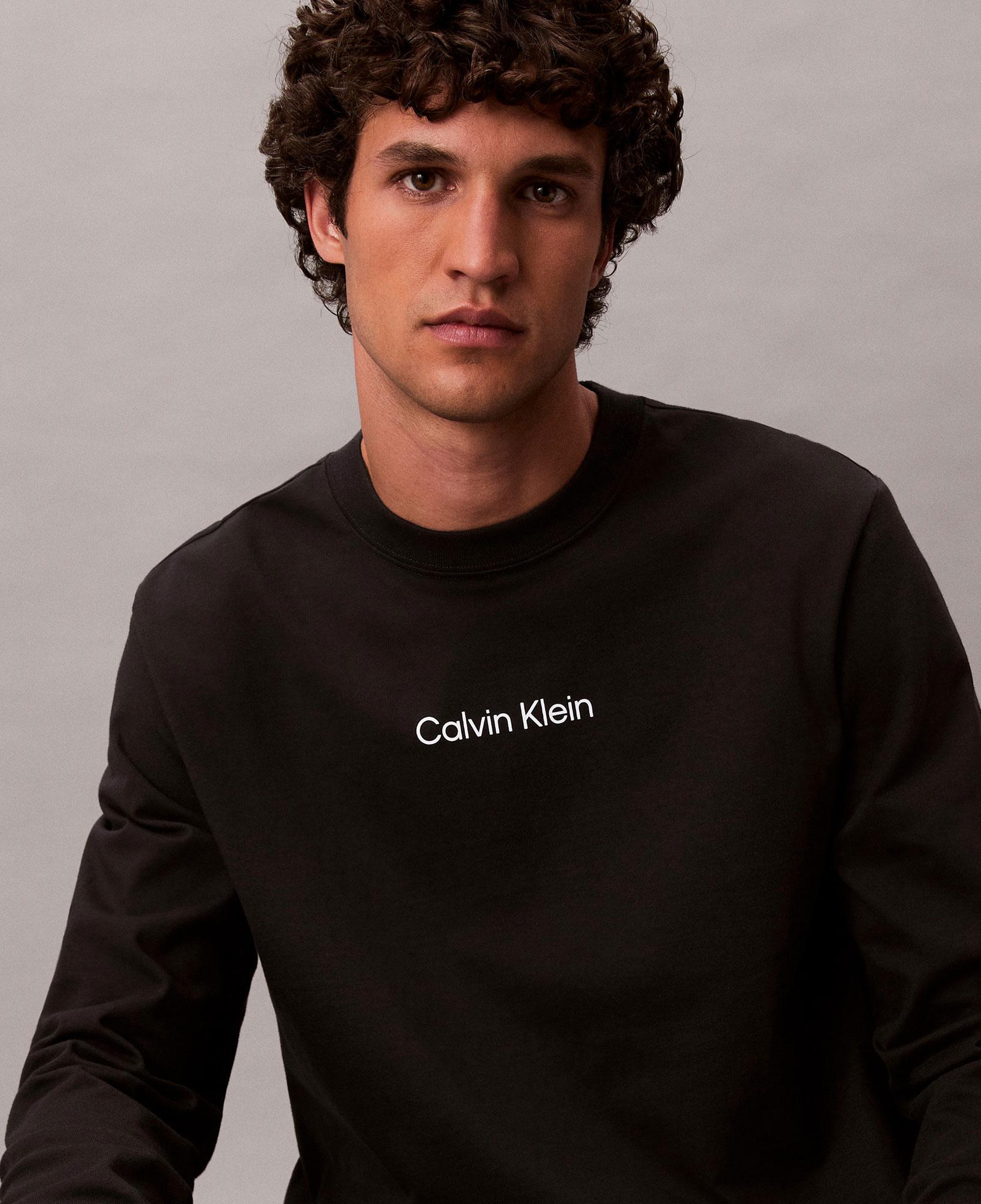 Calvin Klein Standard Logo Crew Erkek Siyah T-Shirt