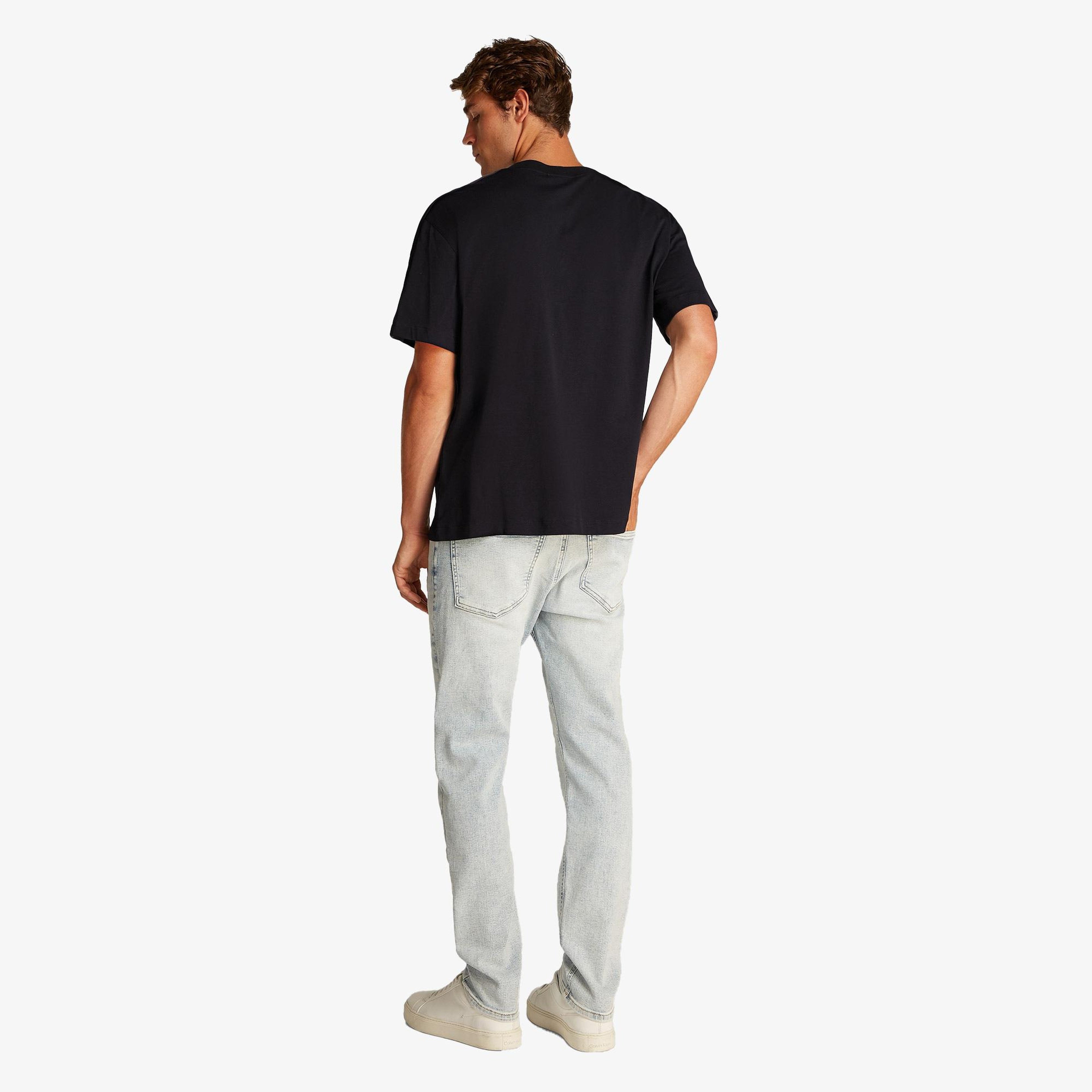 Calvin Klein Logo Tape Erkek Siyah T-Shirt