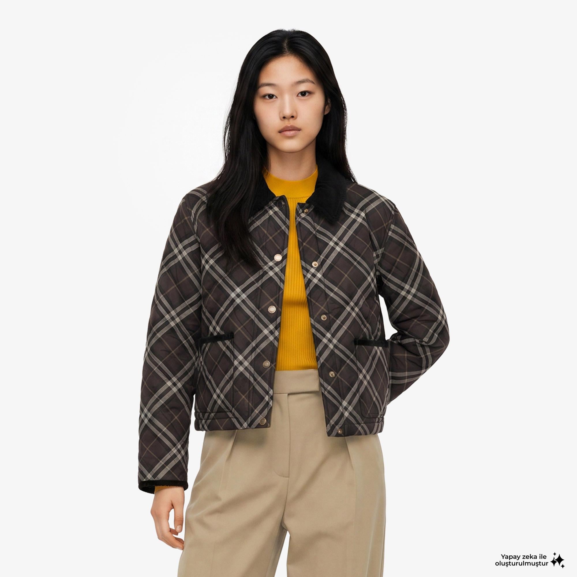 Burberry Oldham Kadın Kahverengi Mont