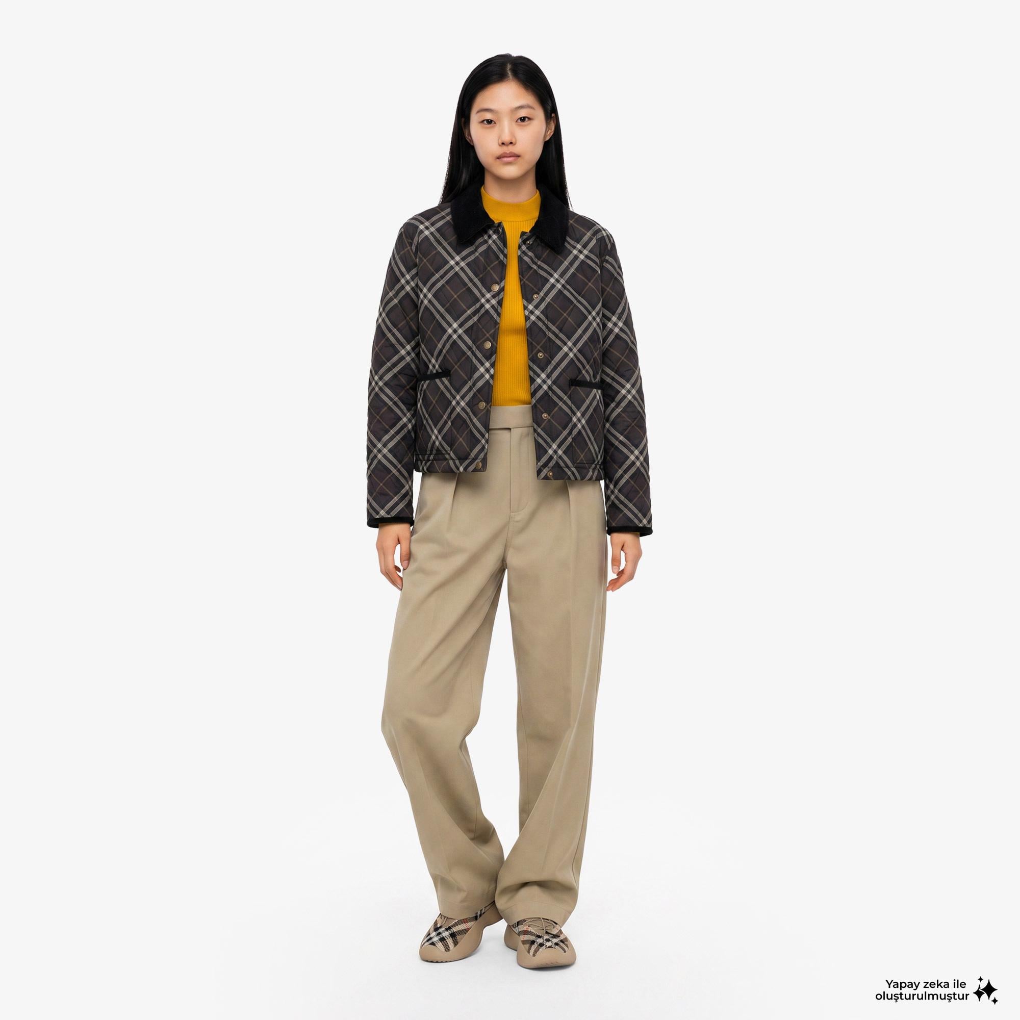 Burberry Oldham Kadın Kahverengi Mont
