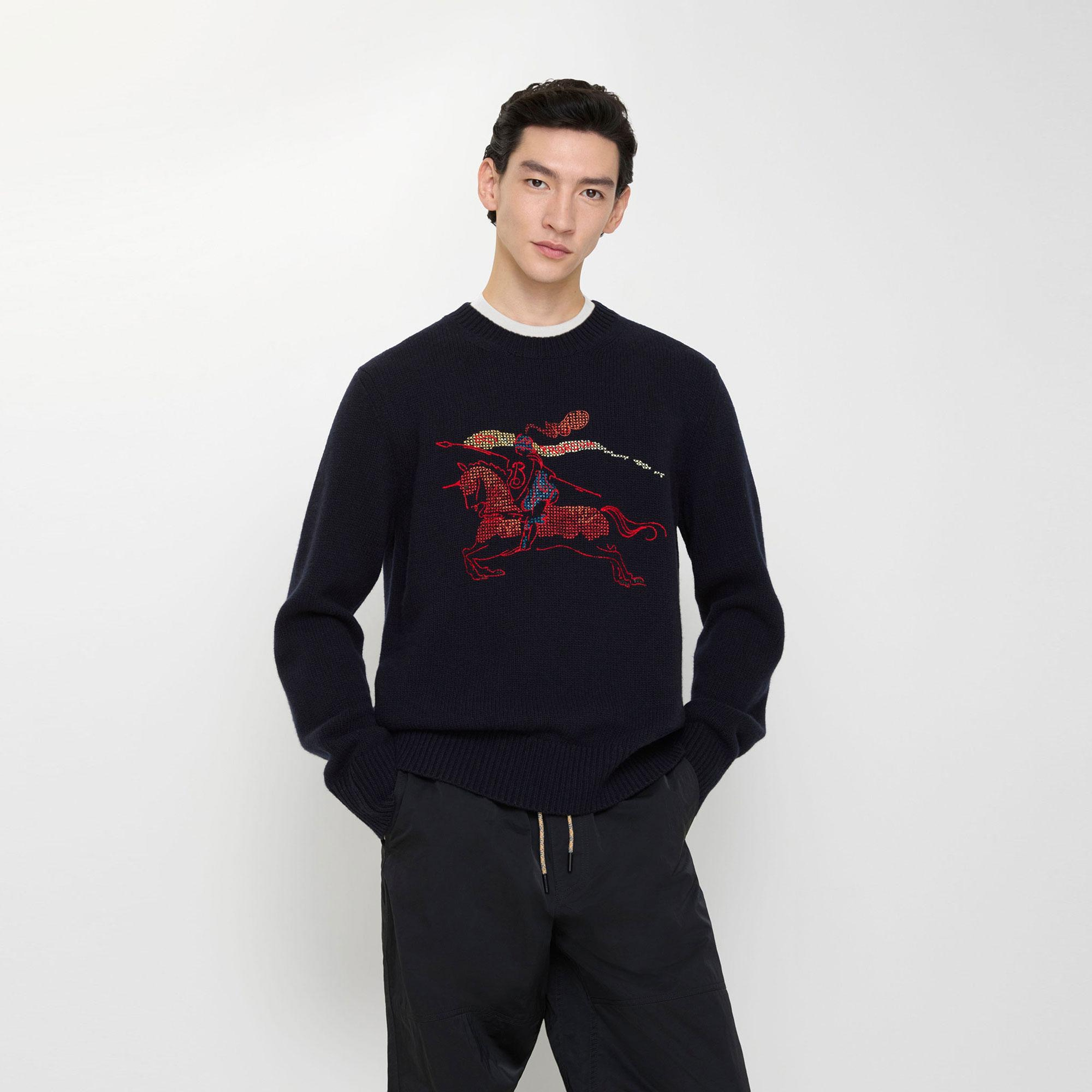Burberry Bobby Erkek Lacivert Triko