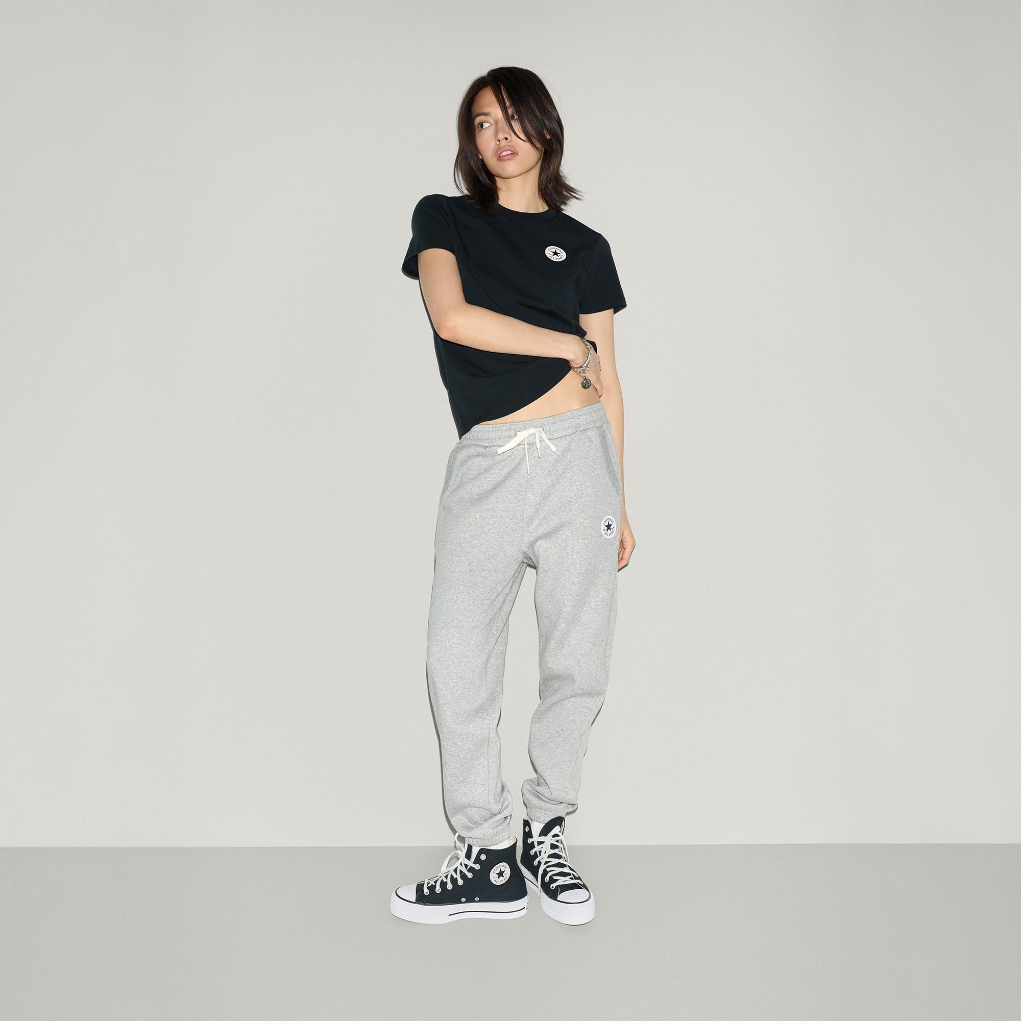 Converse Kadın Siyah T-Shirt