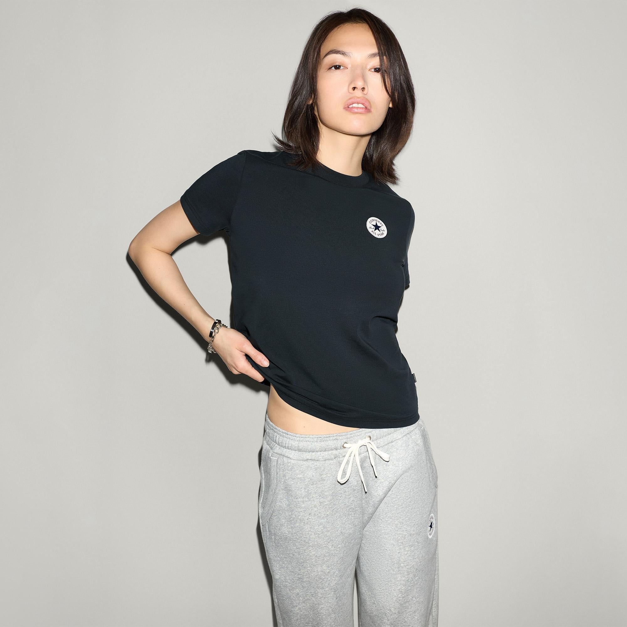 Converse Kadın Siyah T-Shirt