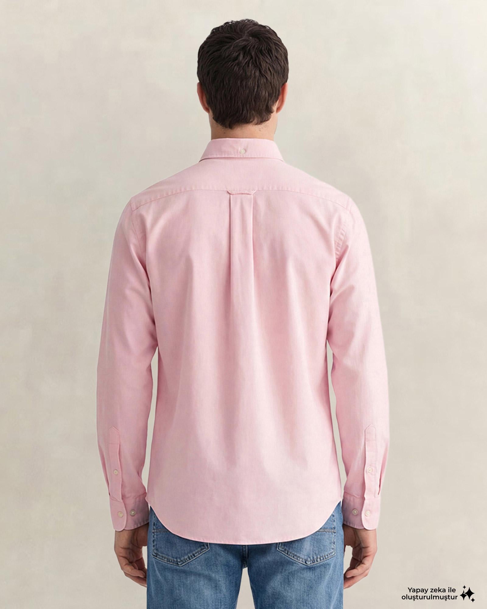 GANT Erkek Pembe Regular Fit Logolu Gömlek