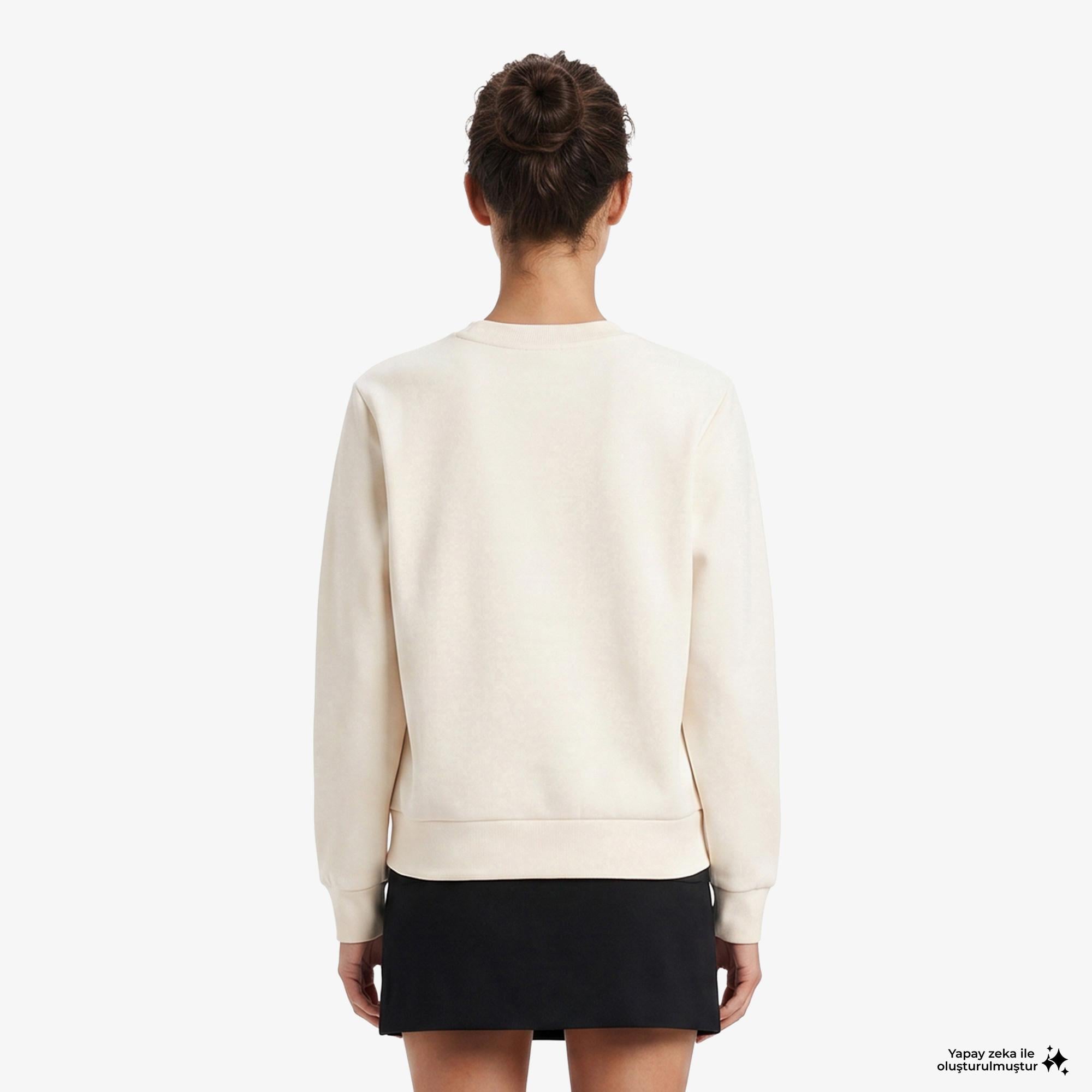 Guess Kadın Krem Sweatshirt