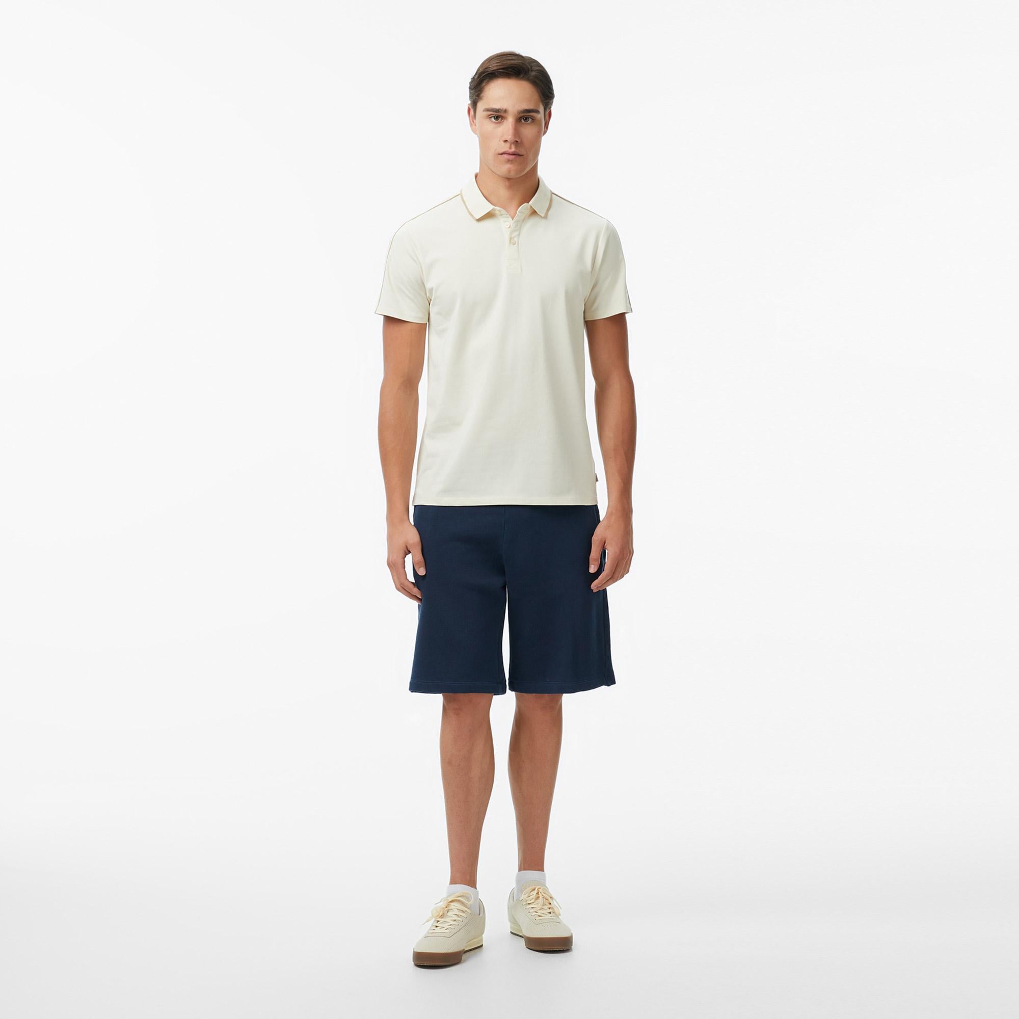 Guess Quattro Erkek Bej Polo T-Shirt