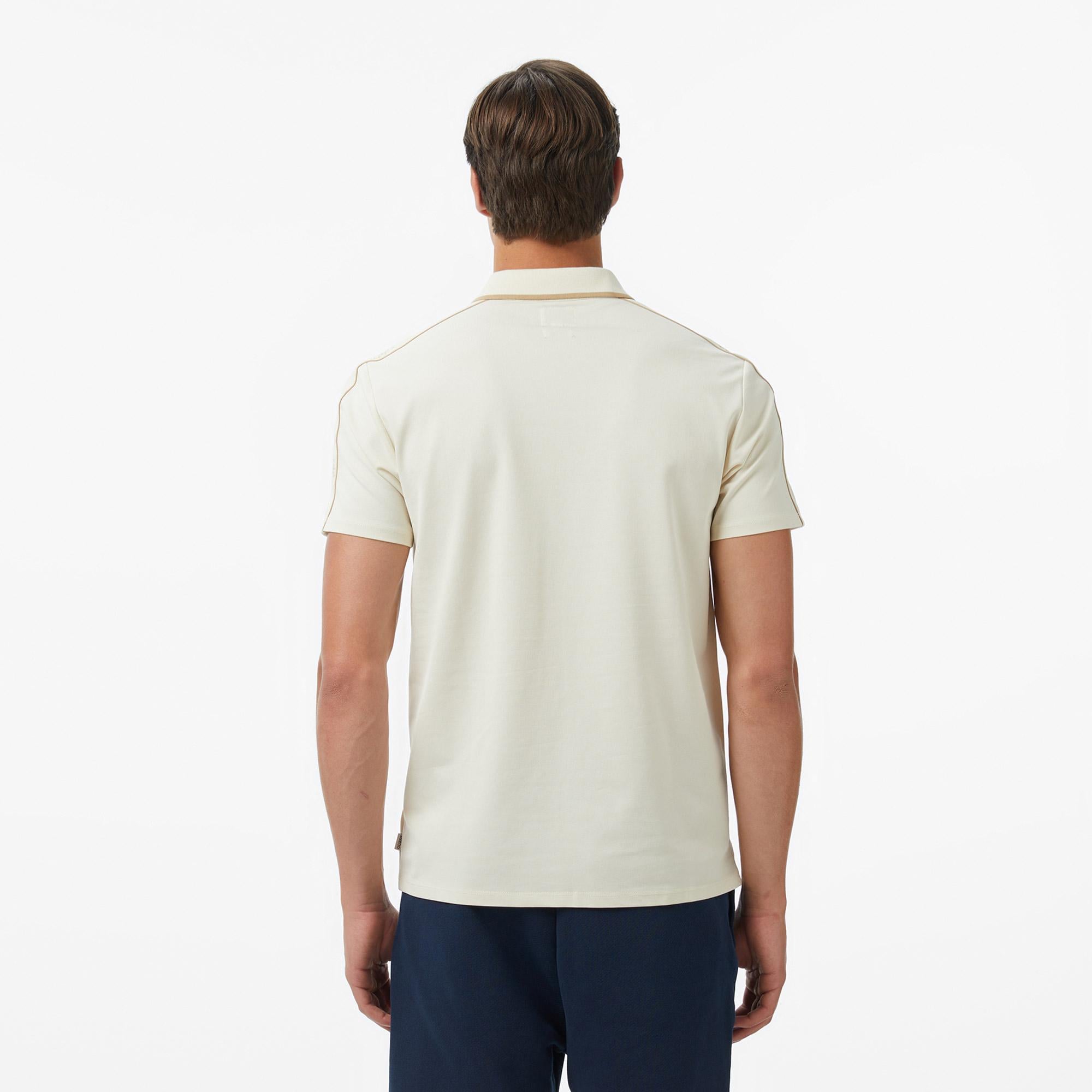 Guess Quattro Erkek Bej Polo T-Shirt