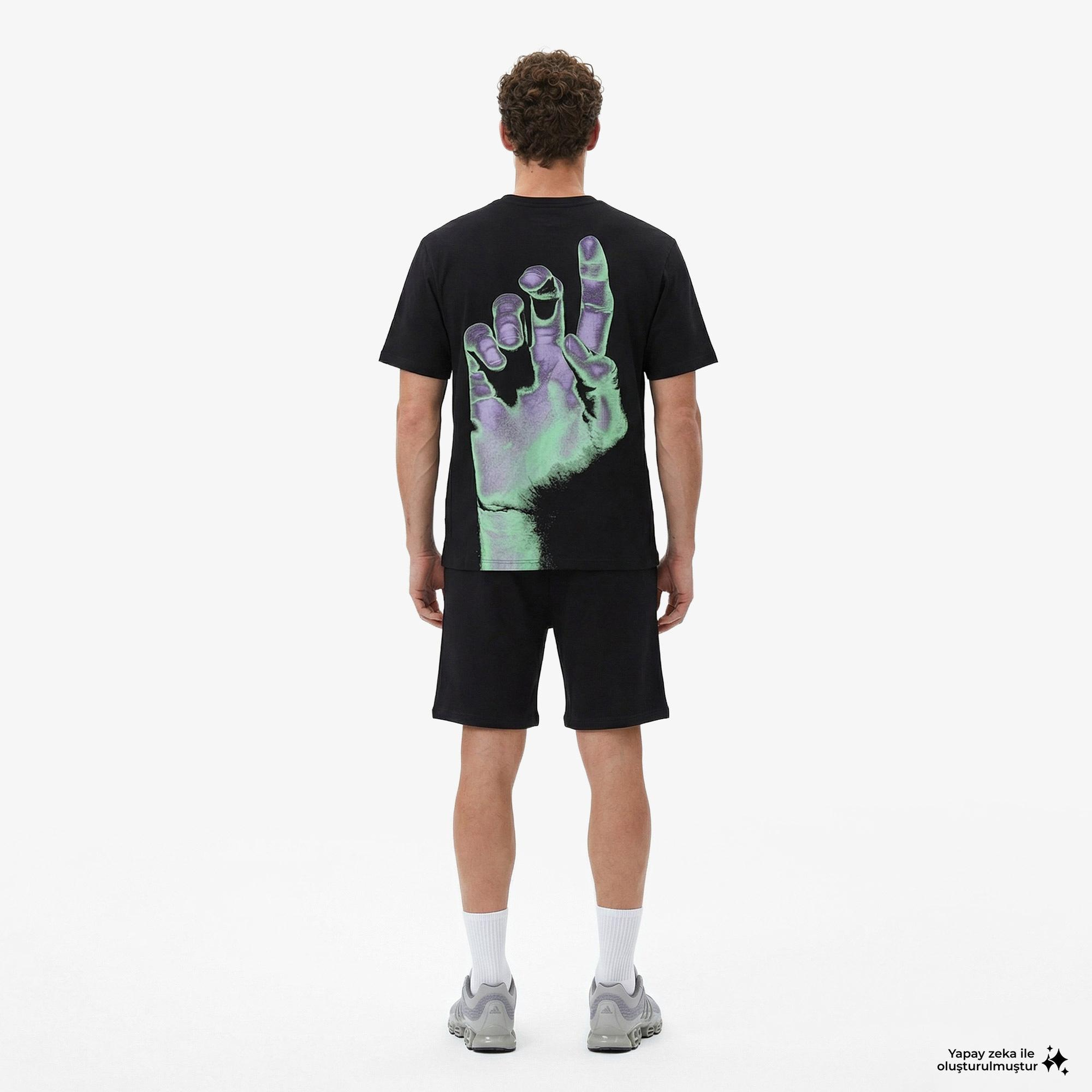Les Benjamins 006 Unisex Siyah Oversized T-Shirt