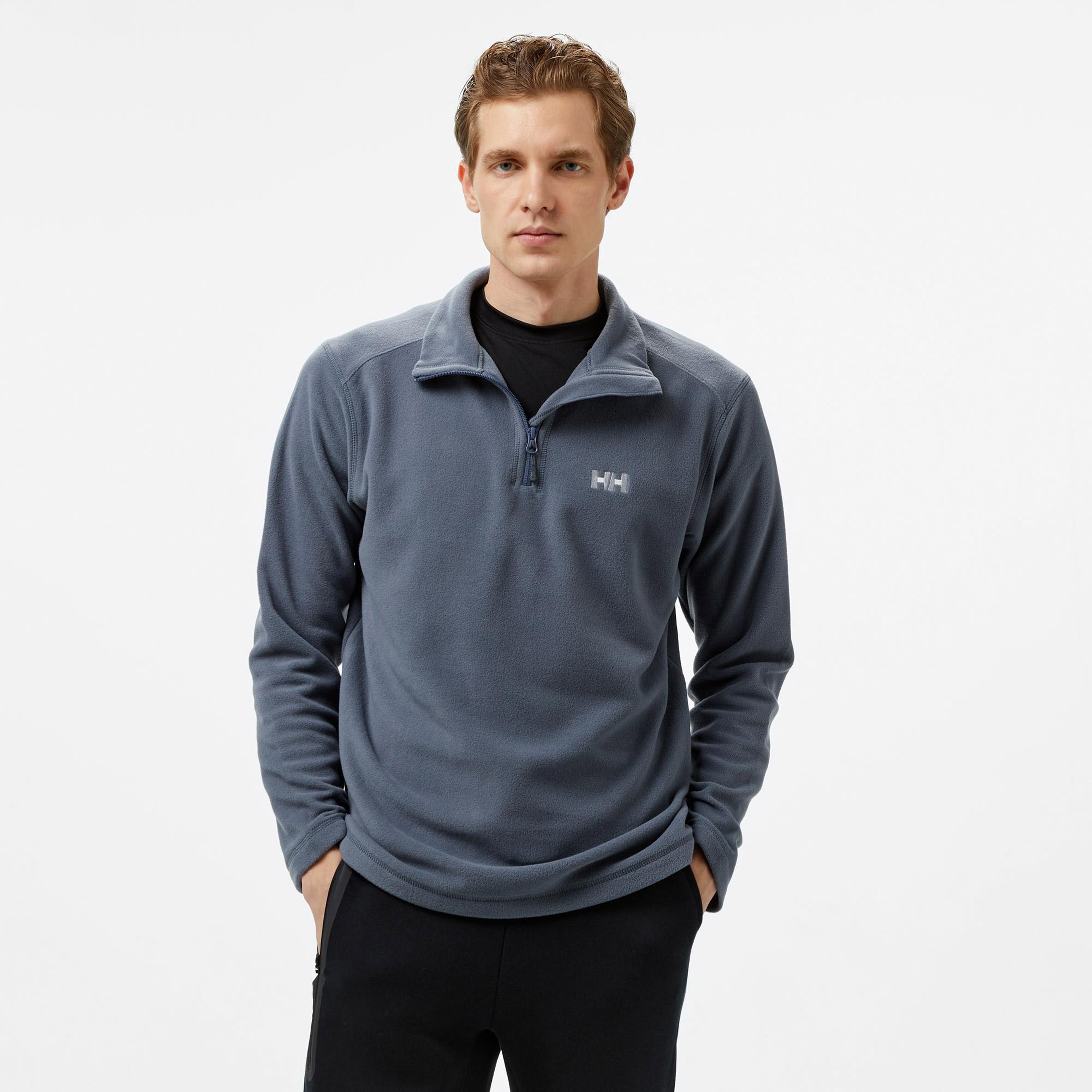 Helly Hansen Mount Erkek Gri Polar Sweatshirt