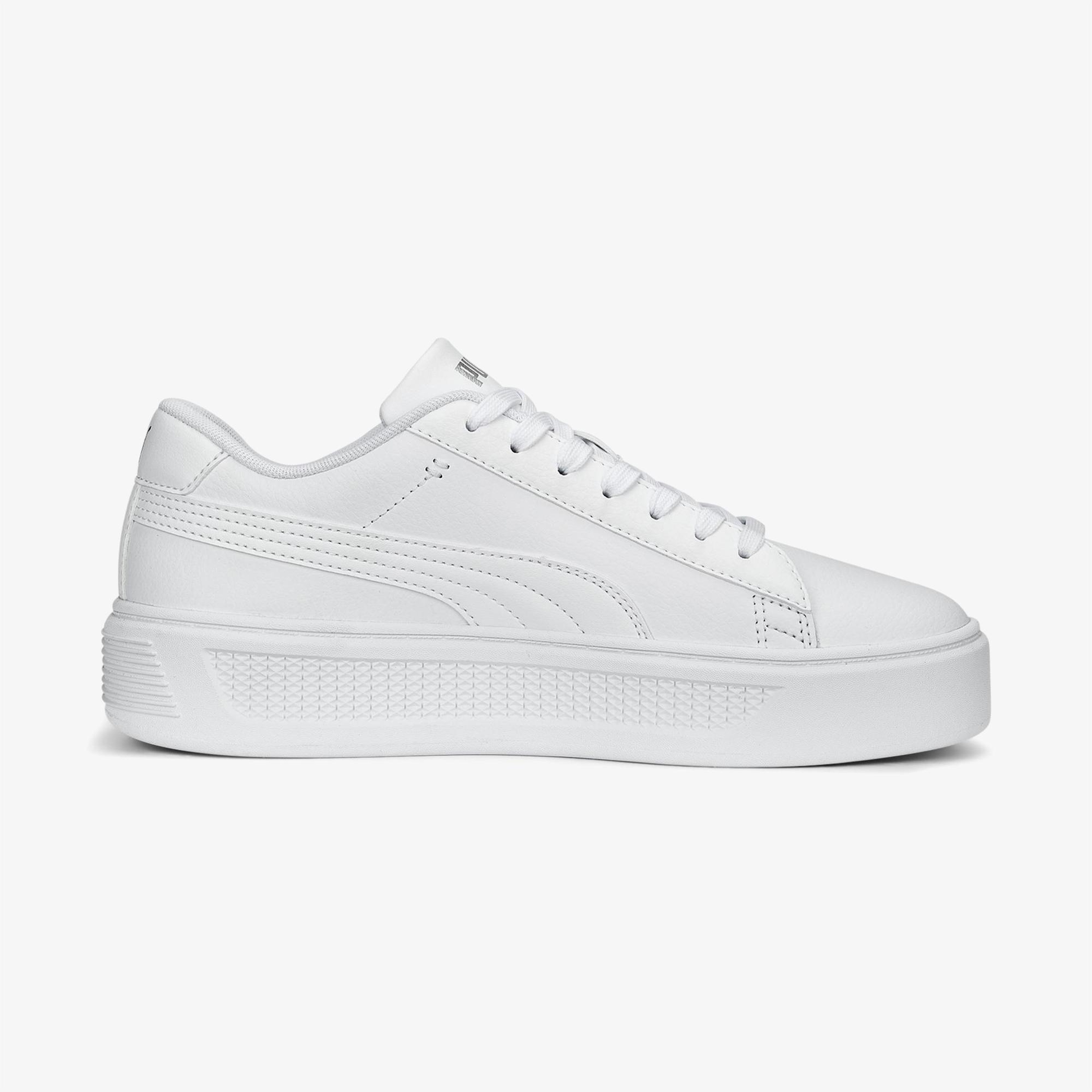 Puma Smash Platform V3 Kadın Beyaz Spor Ayakkabı