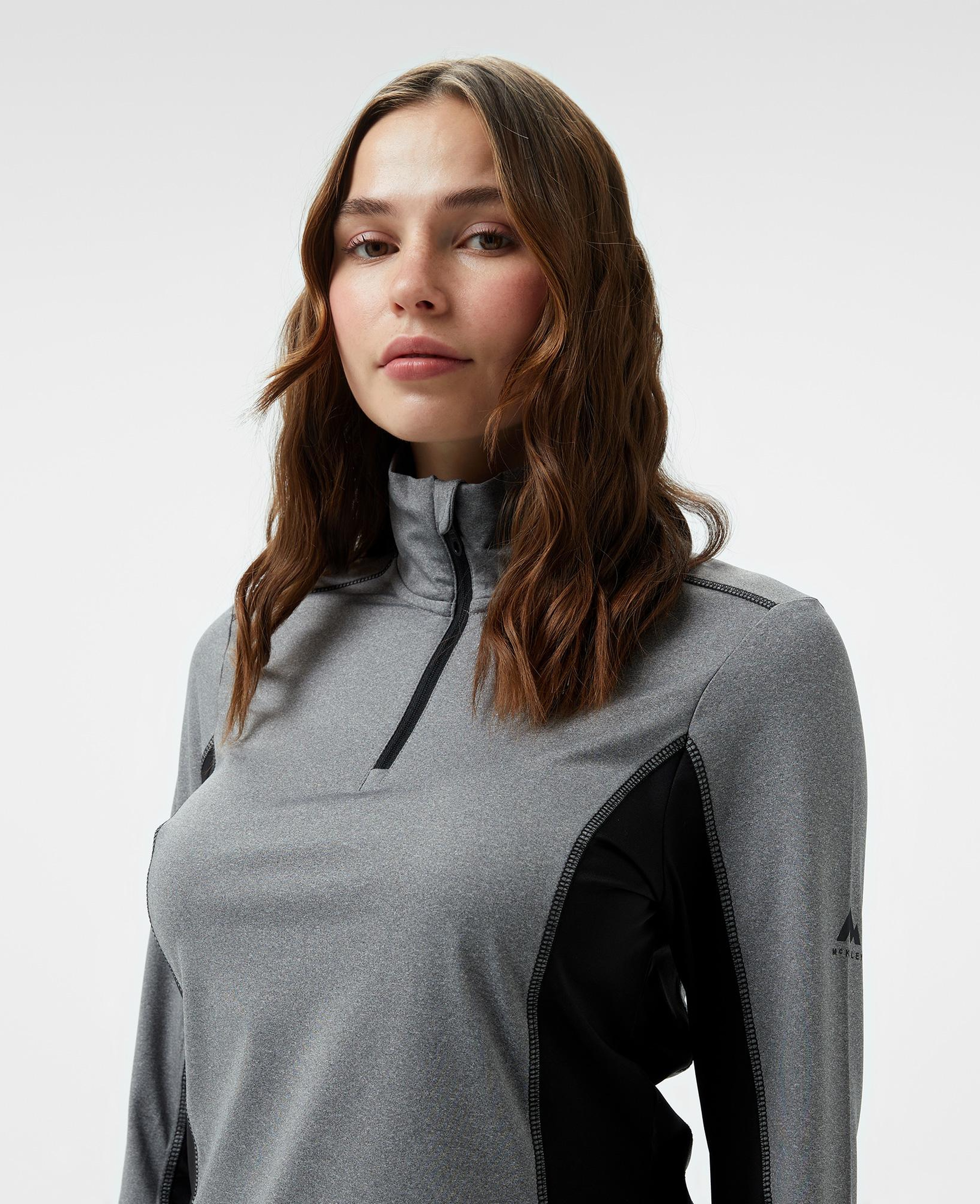 McKinley Andrea 1/2 Zip Kadın Gri Outdoor Polar