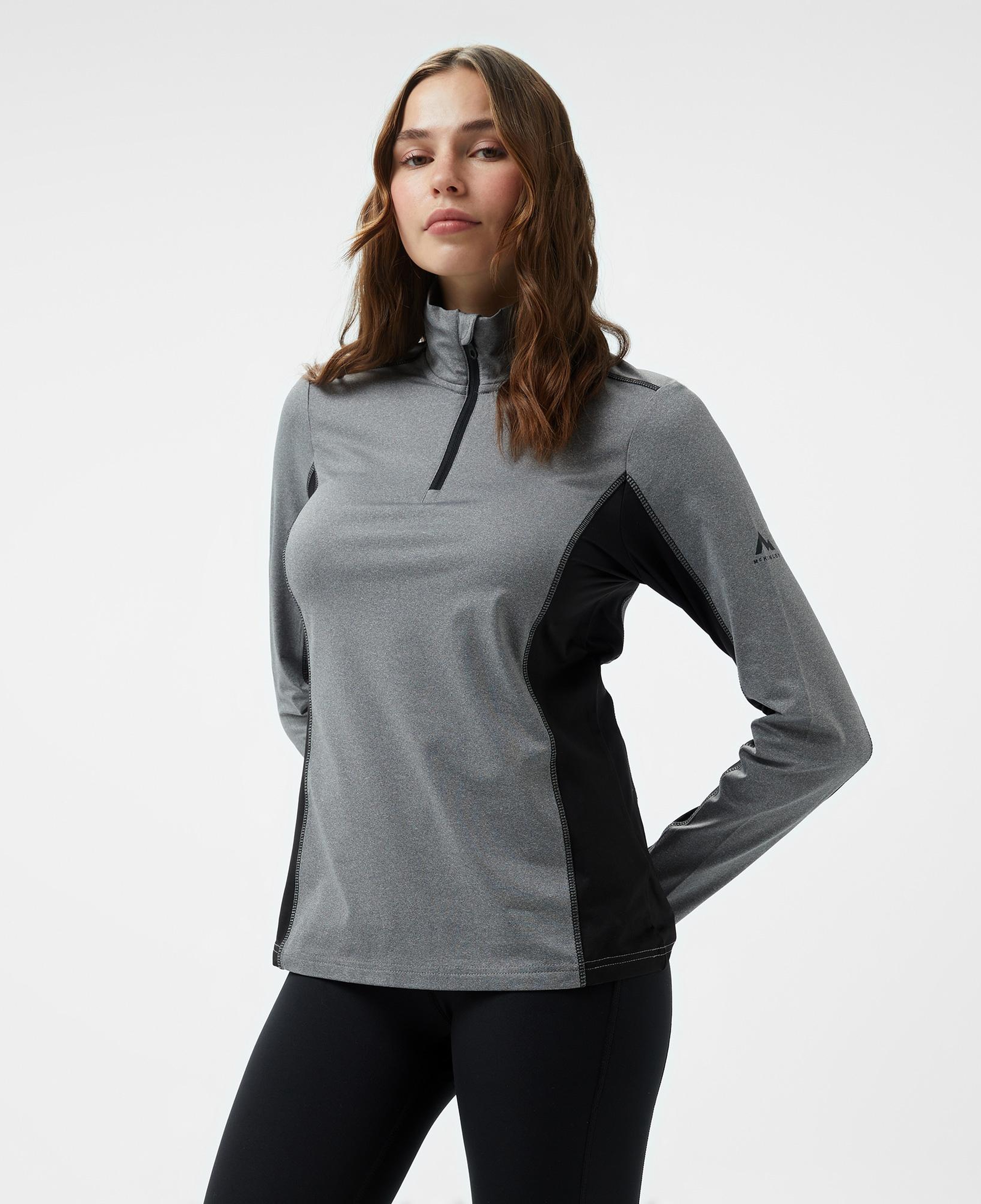 McKinley Andrea 1/2 Zip Kadın Gri Outdoor Polar