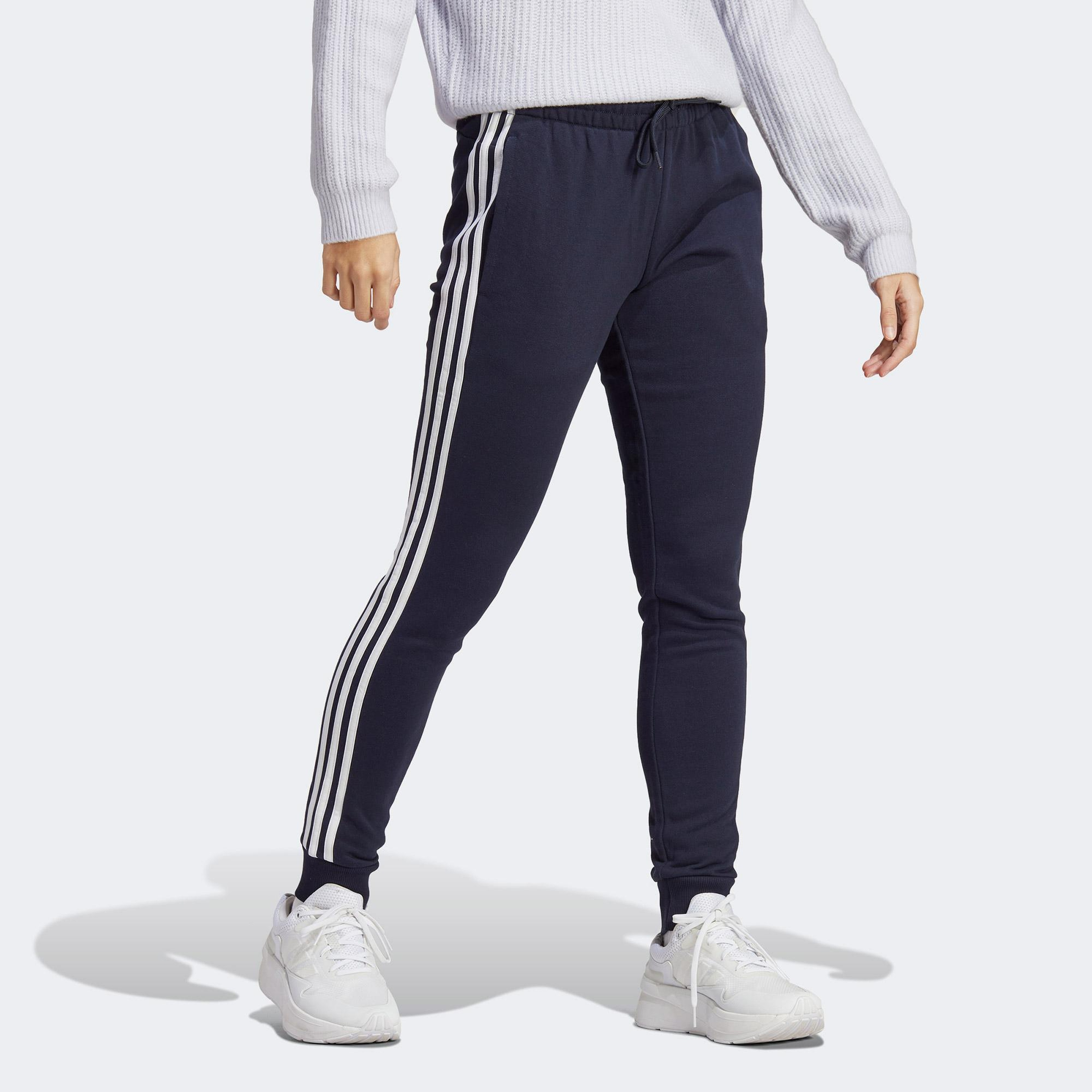 adidas Essential 3 Striped Kadın Lacivert Günlük Eşofman Altı